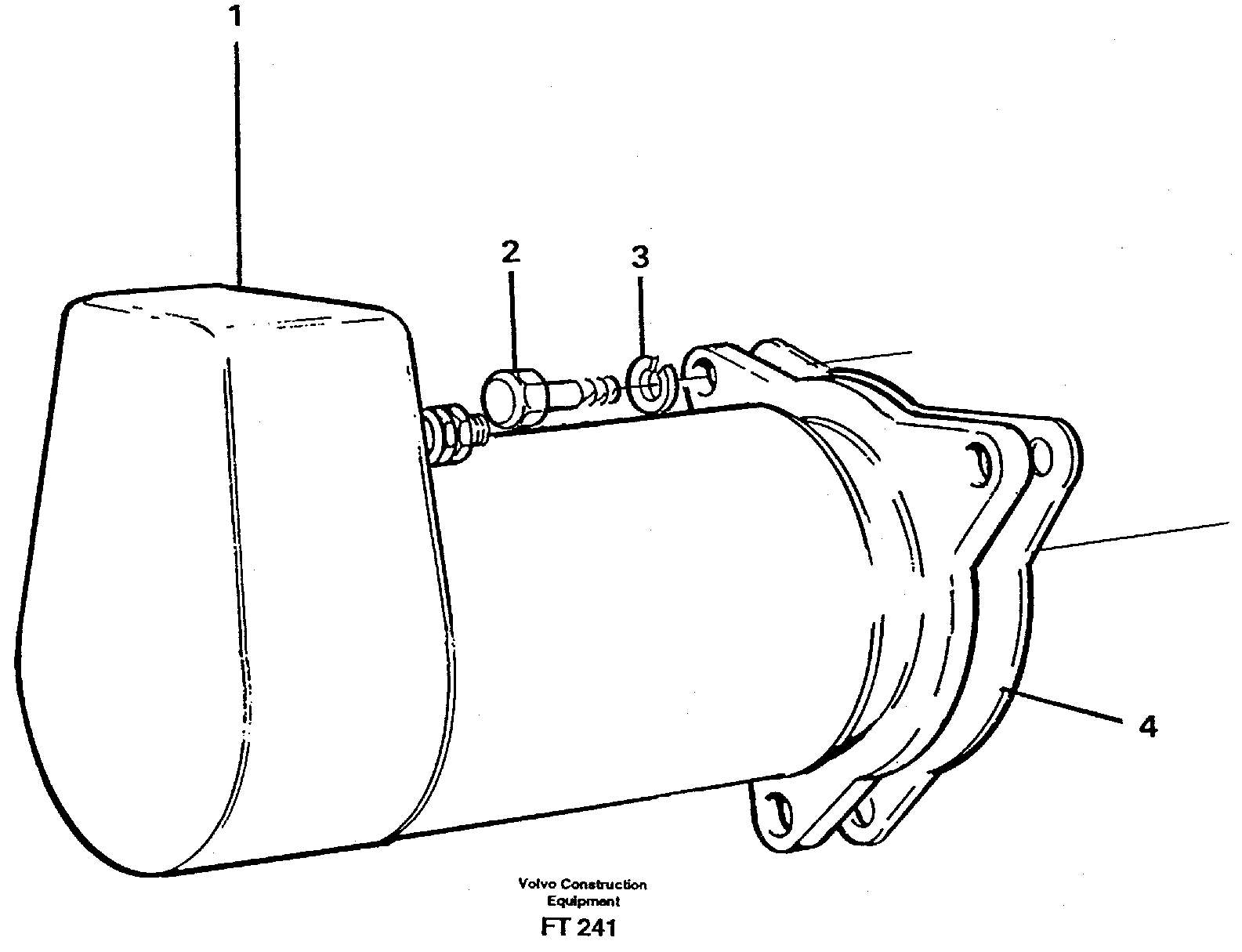 Схема запчастей Volvo EC340 - 71925 Starter motor, mounting EC340 SER NO 1001-