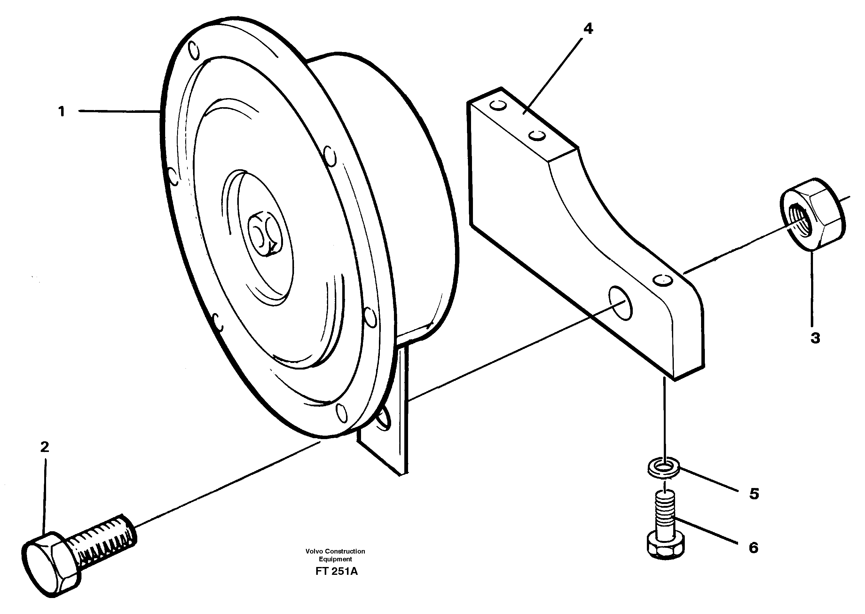 Схема запчастей Volvo EC340 - 67285 Compressor horn EC340 SER NO 1001-