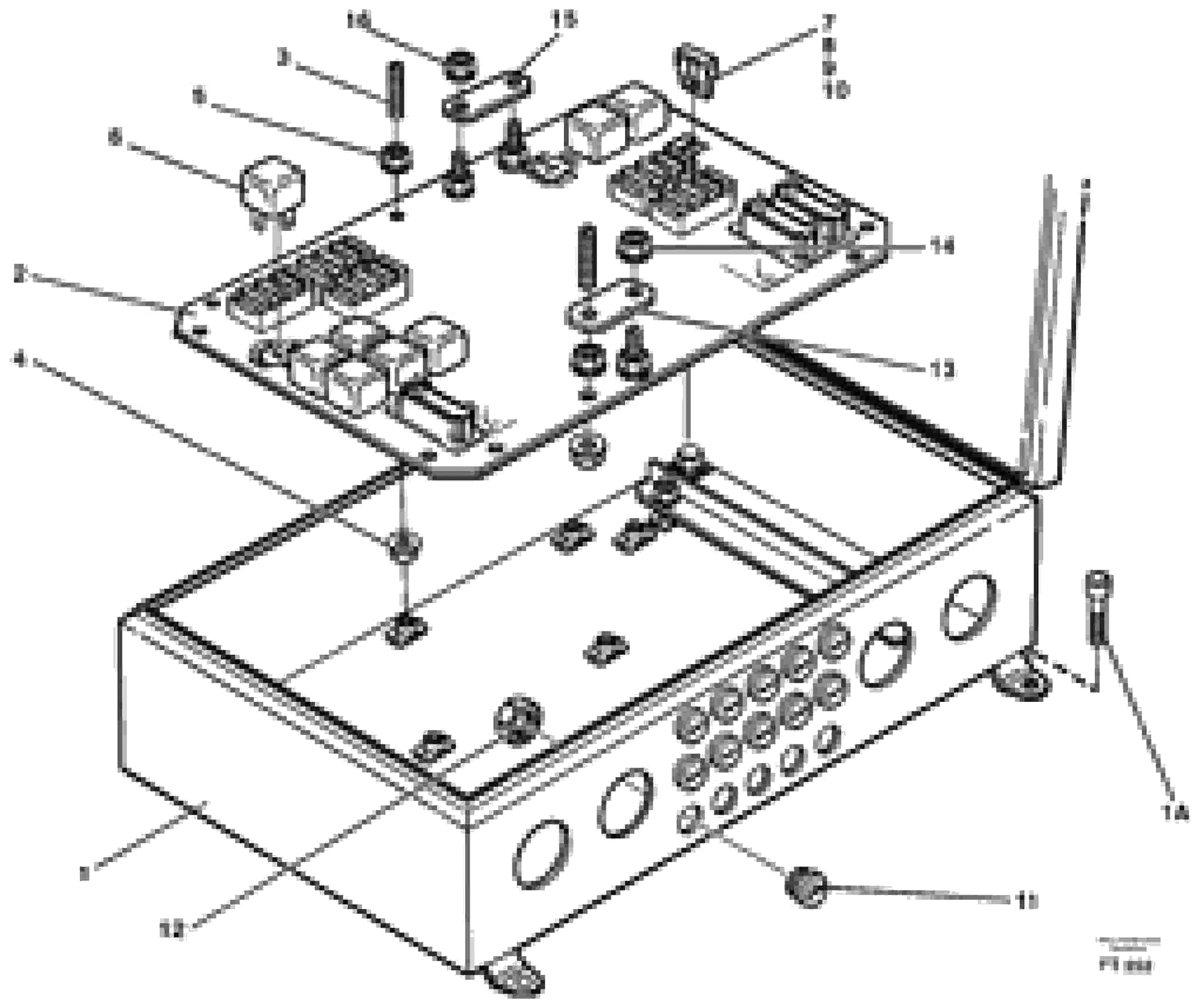 Схема запчастей Volvo EC340 - 85403 Electrical distribution box EC340 SER NO 1001-