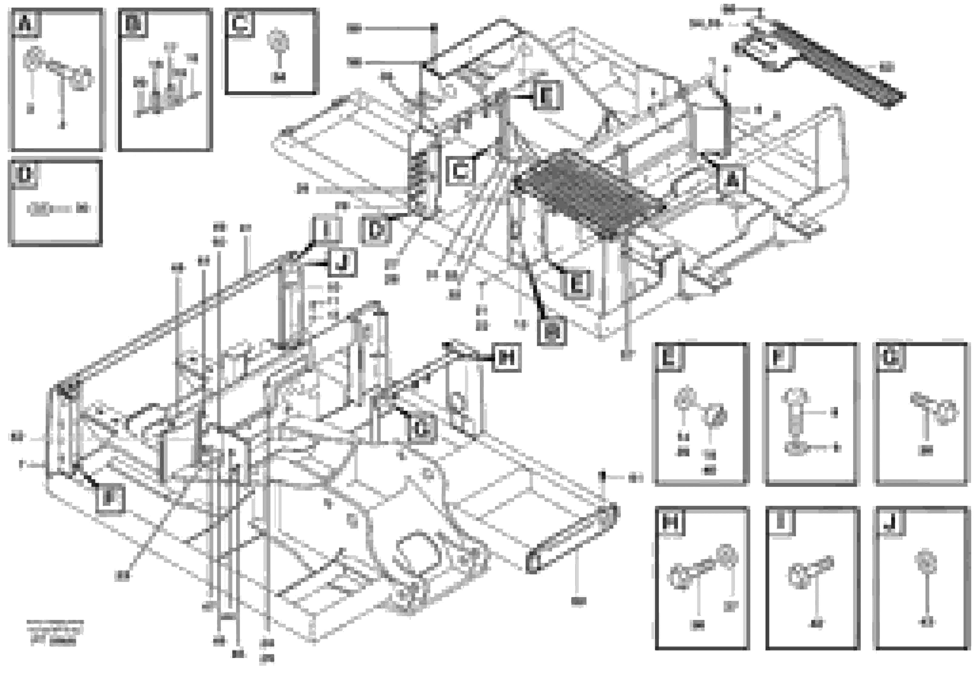 Схема запчастей Volvo EC340 - 84325 Support for hatches and doors EC340 SER NO 1001-