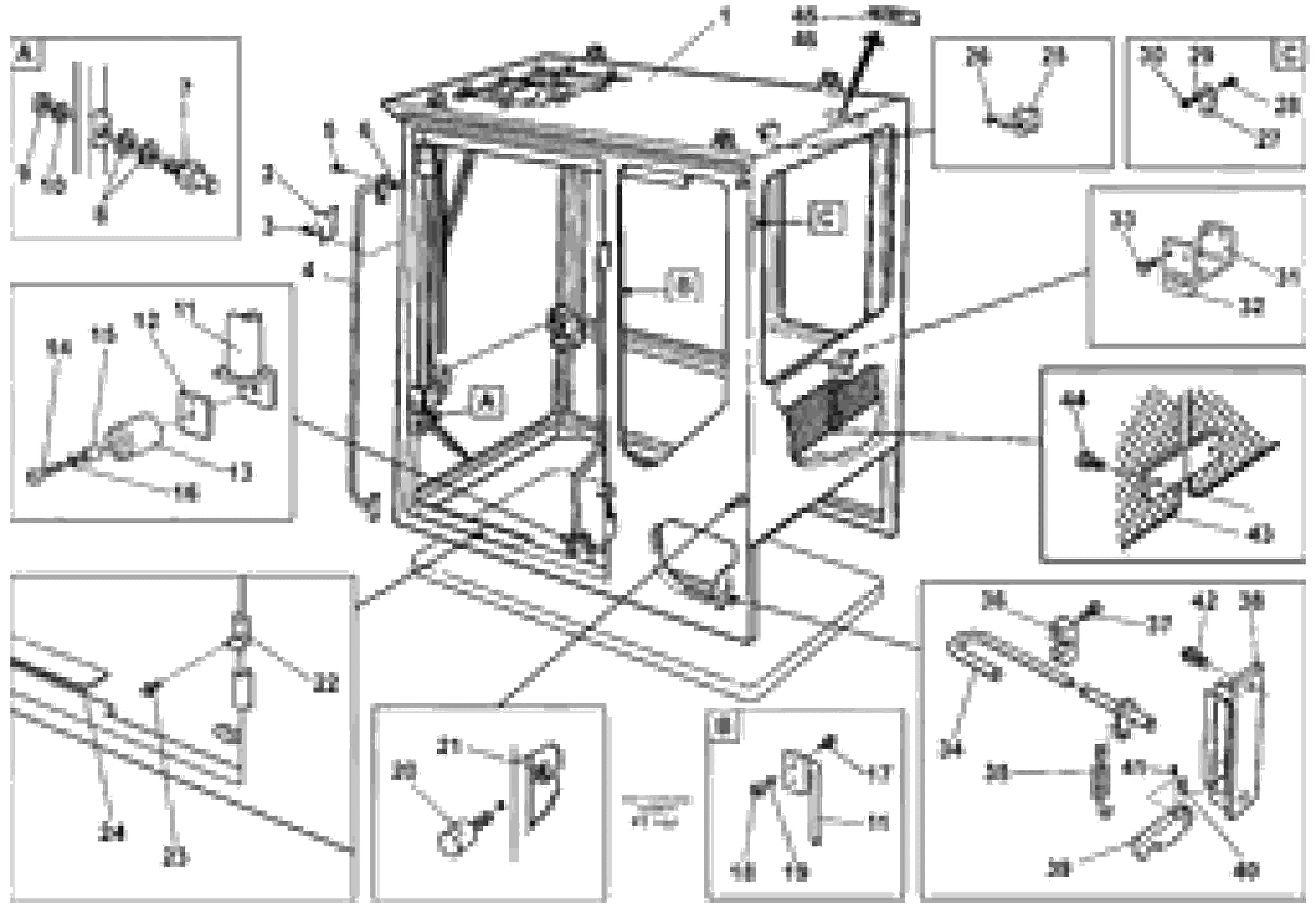 Схема запчастей Volvo EC340 - 85795 Interior components EC340 SER NO 1001-