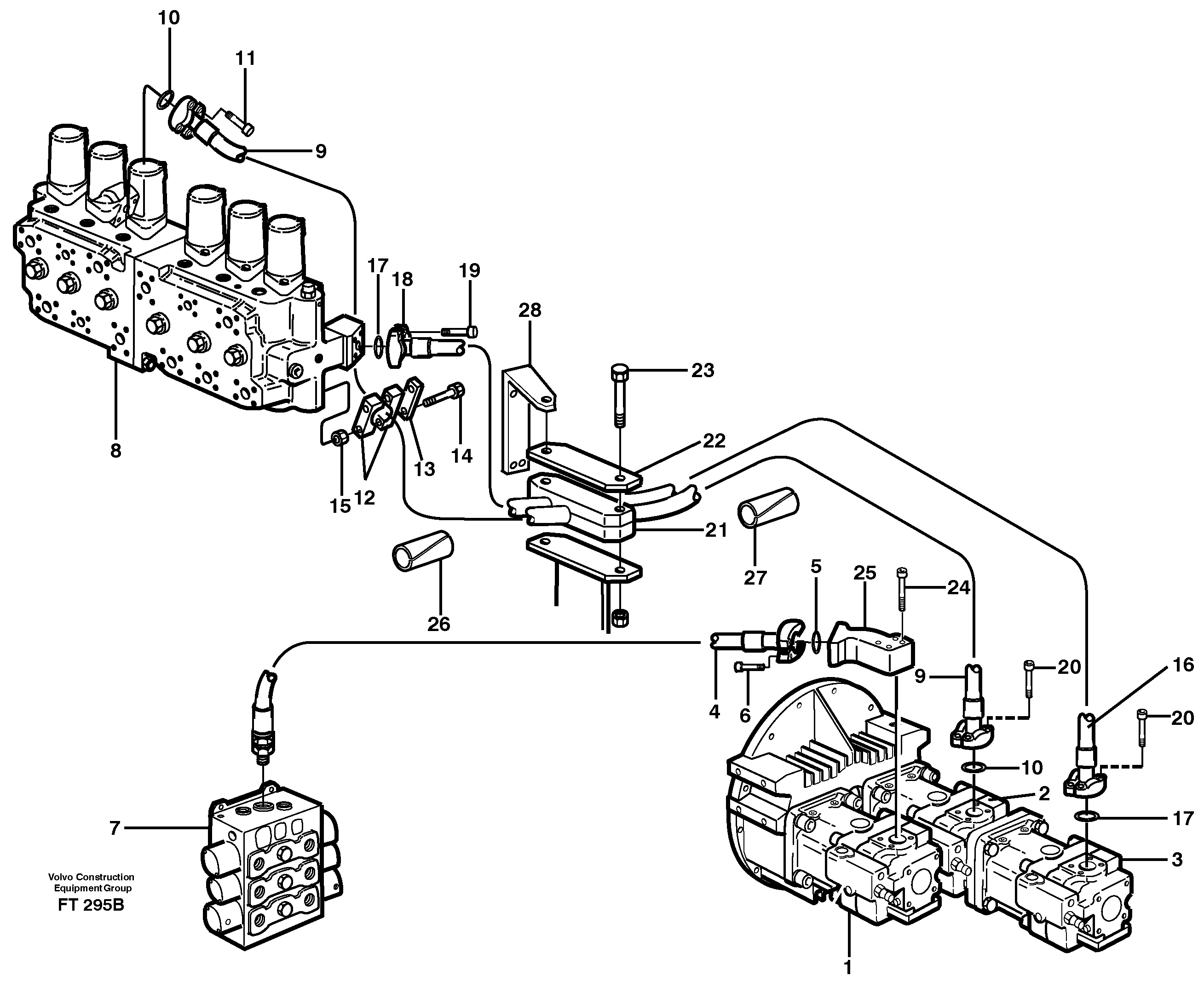 Схема запчастей Volvo EC340 - 68387 Hydraulic system, hydraulic pump EC340 SER NO 1001-