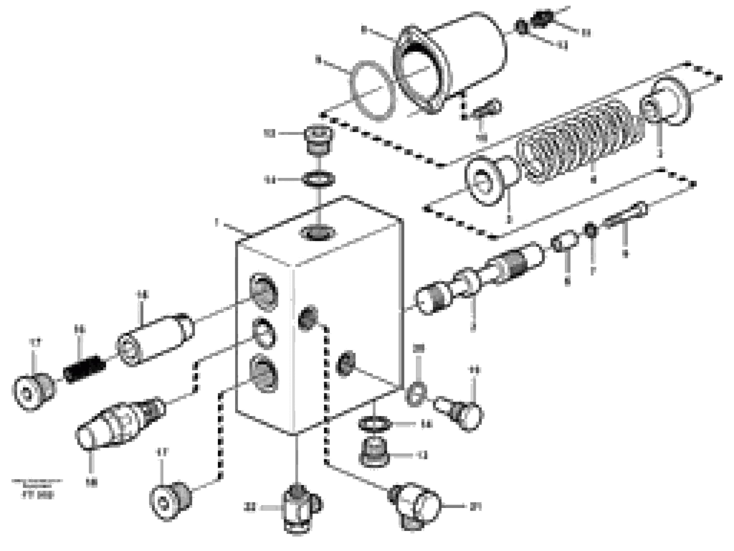 Схема запчастей Volvo EC340 - 68000 Hose rupture valve, dipper arm cylinder EC340 SER NO 1001-