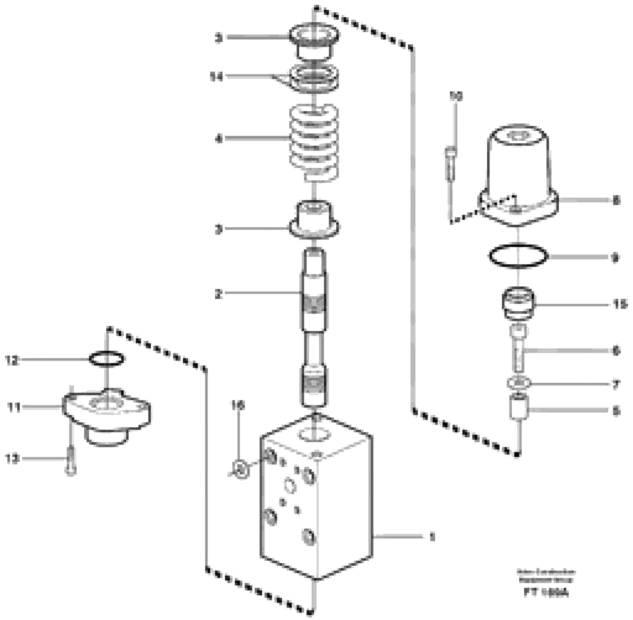 Схема запчастей Volvo EC340 - 70701 Connection valve, boom, dipper arm EC340 SER NO 1001-