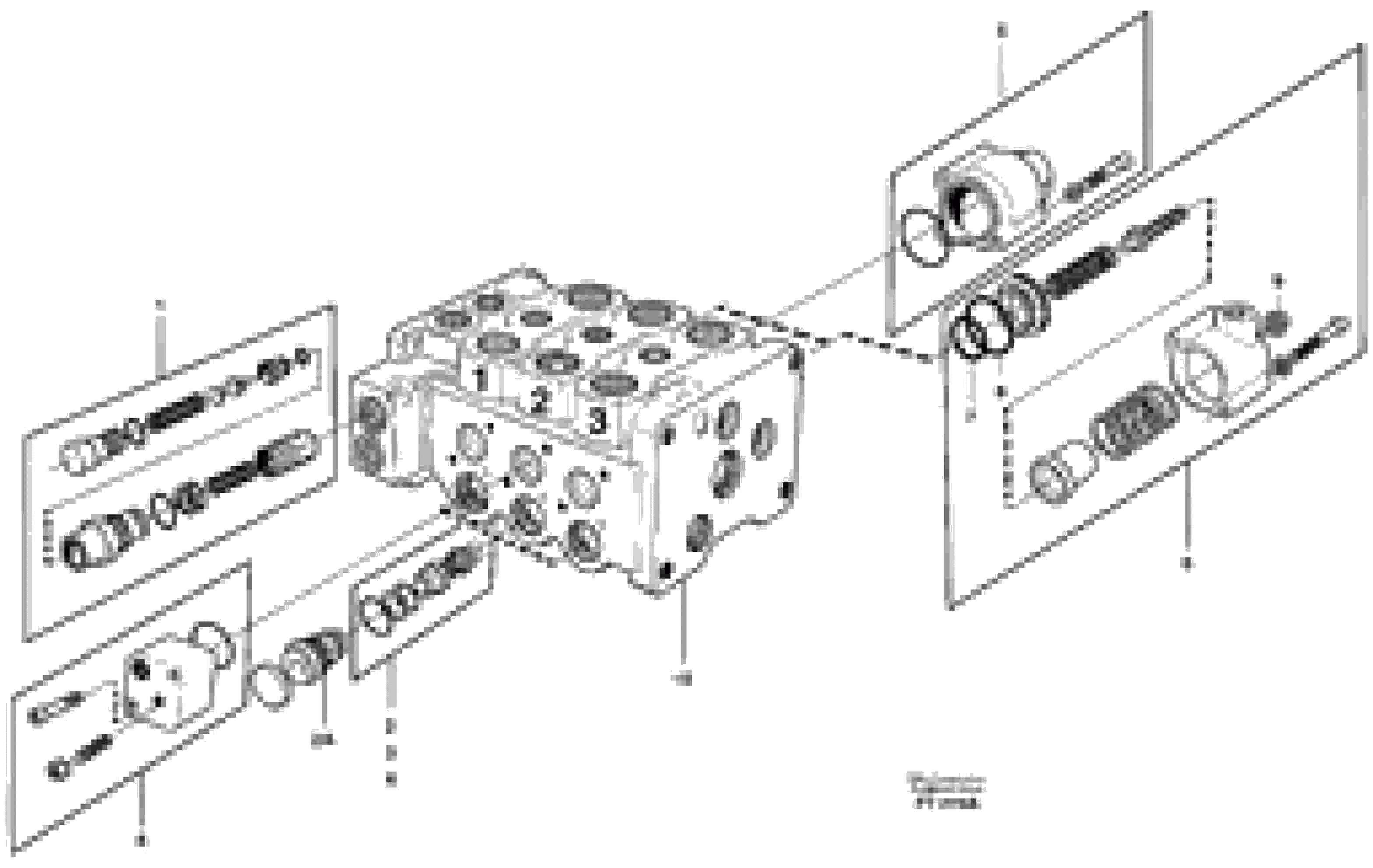 Схема запчастей Volvo EC340 - 71139 valve body, valves EC340 SER NO 1001-