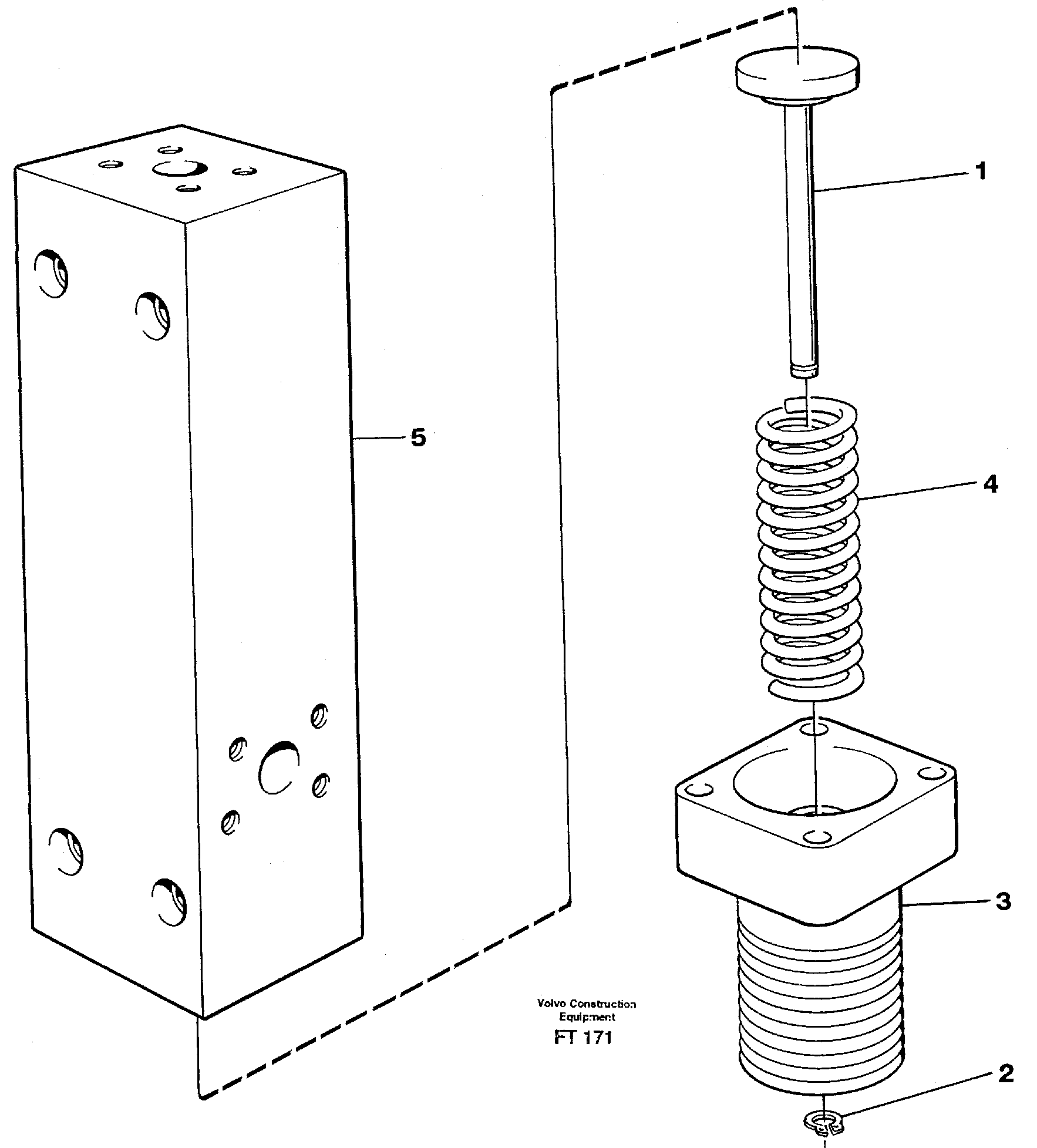 Схема запчастей Volvo EC340 - 73864 Shunt valve EC340 SER NO 1001-