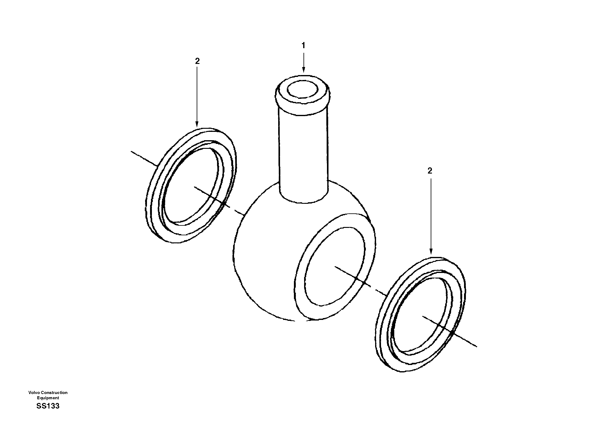 Схема запчастей Volvo EW130 - 9534 Fuel pipe. Drain EW130