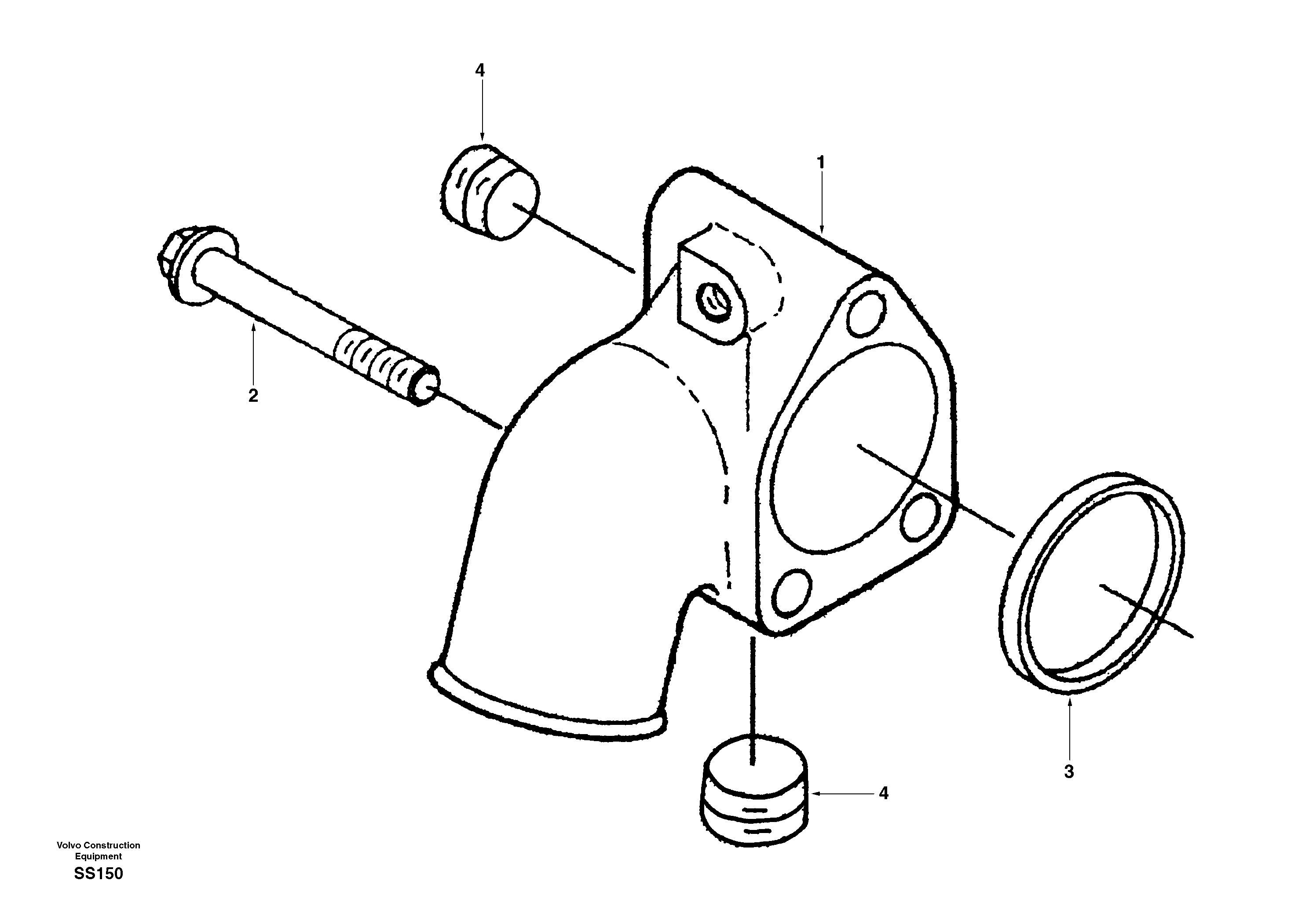 Схема запчастей Volvo EW130 - 42189 Water inlet connection EW130