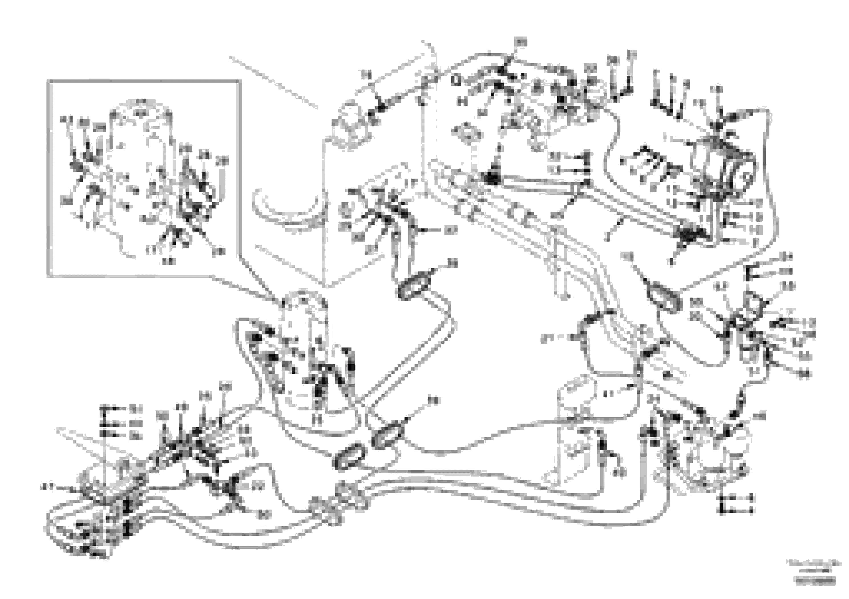 Схема запчастей Volvo EW130 - 19440 Hydraulic system, upper brake line EW130