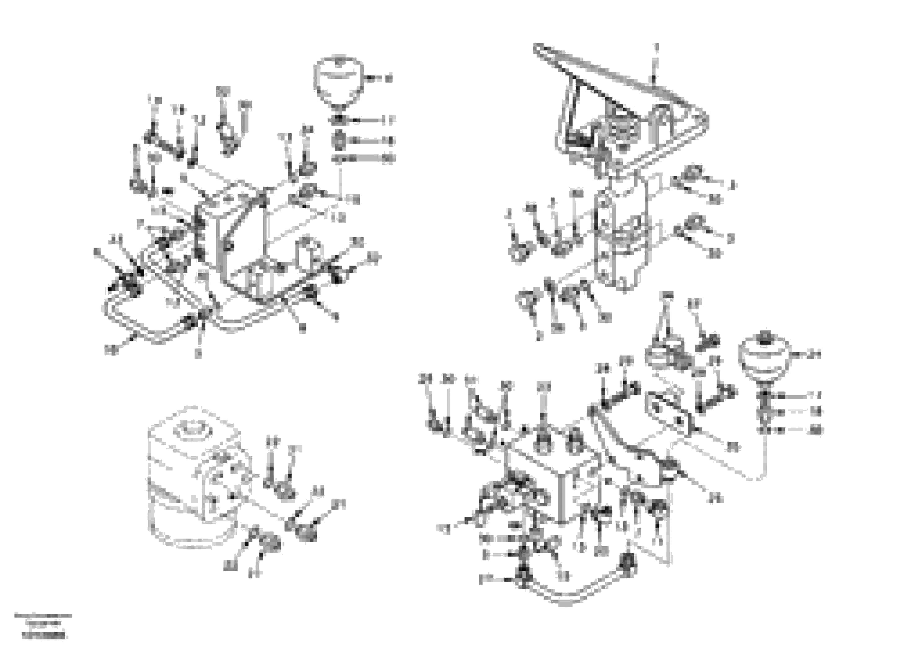 Схема запчастей Volvo EW130 - 48003 Hydraulic system, upper brake line EW130