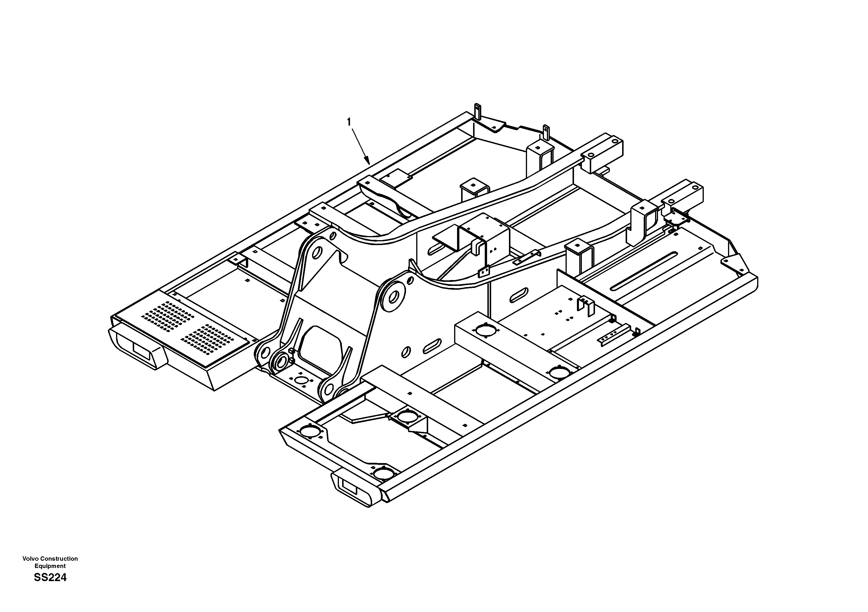 Схема запчастей Volvo EW130 - 8741 Upper frame EW130