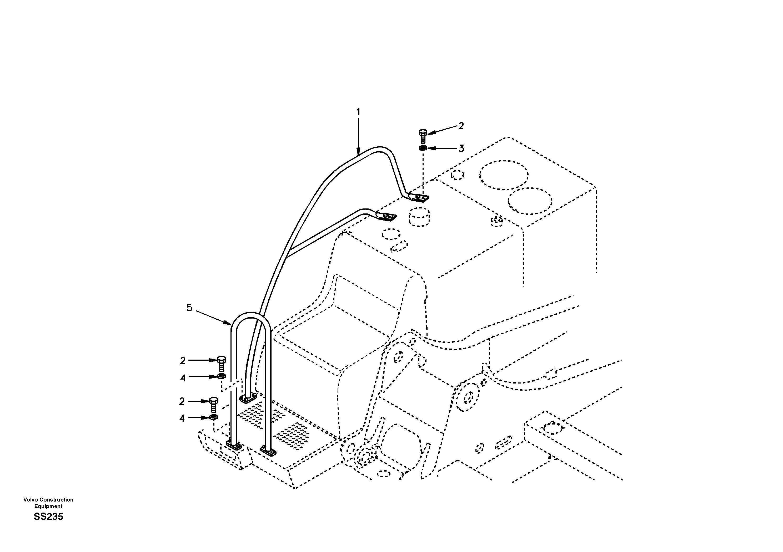 Схема запчастей Volvo EW130 - 18310 Перила EW130