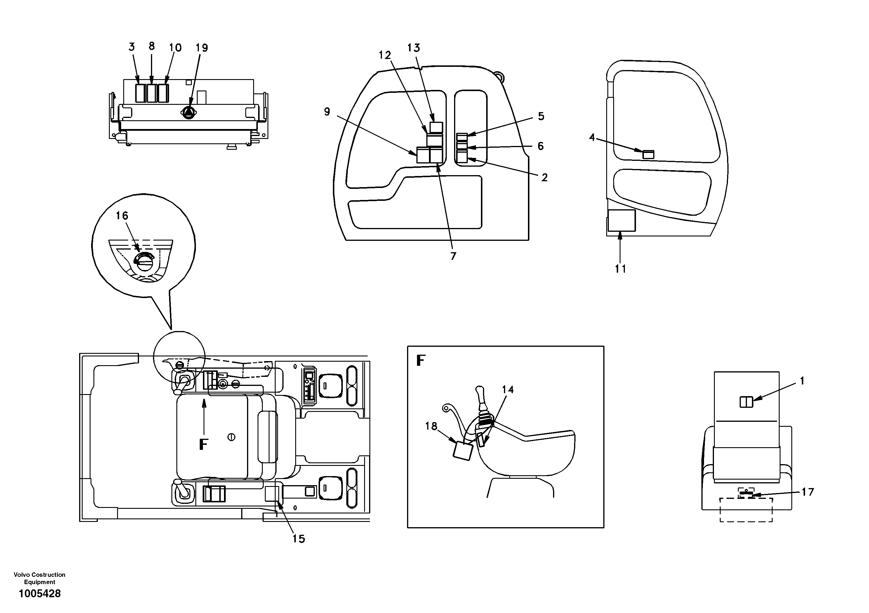 Схема запчастей Volvo EW130 - 54698 Decal, inner location EW130