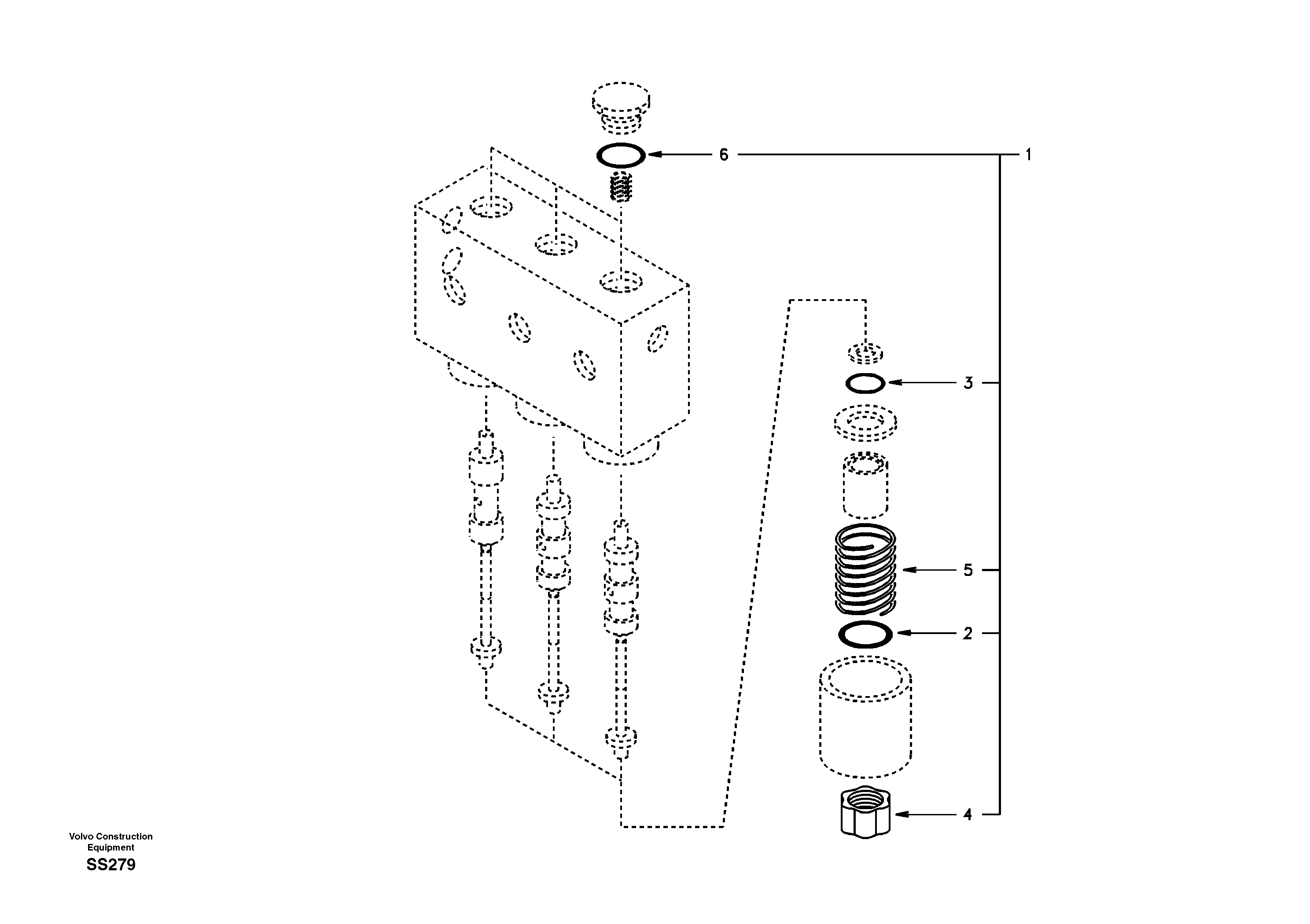 Схема запчастей Volvo EW130 - 100368 Servo system, solenoid valve EW130