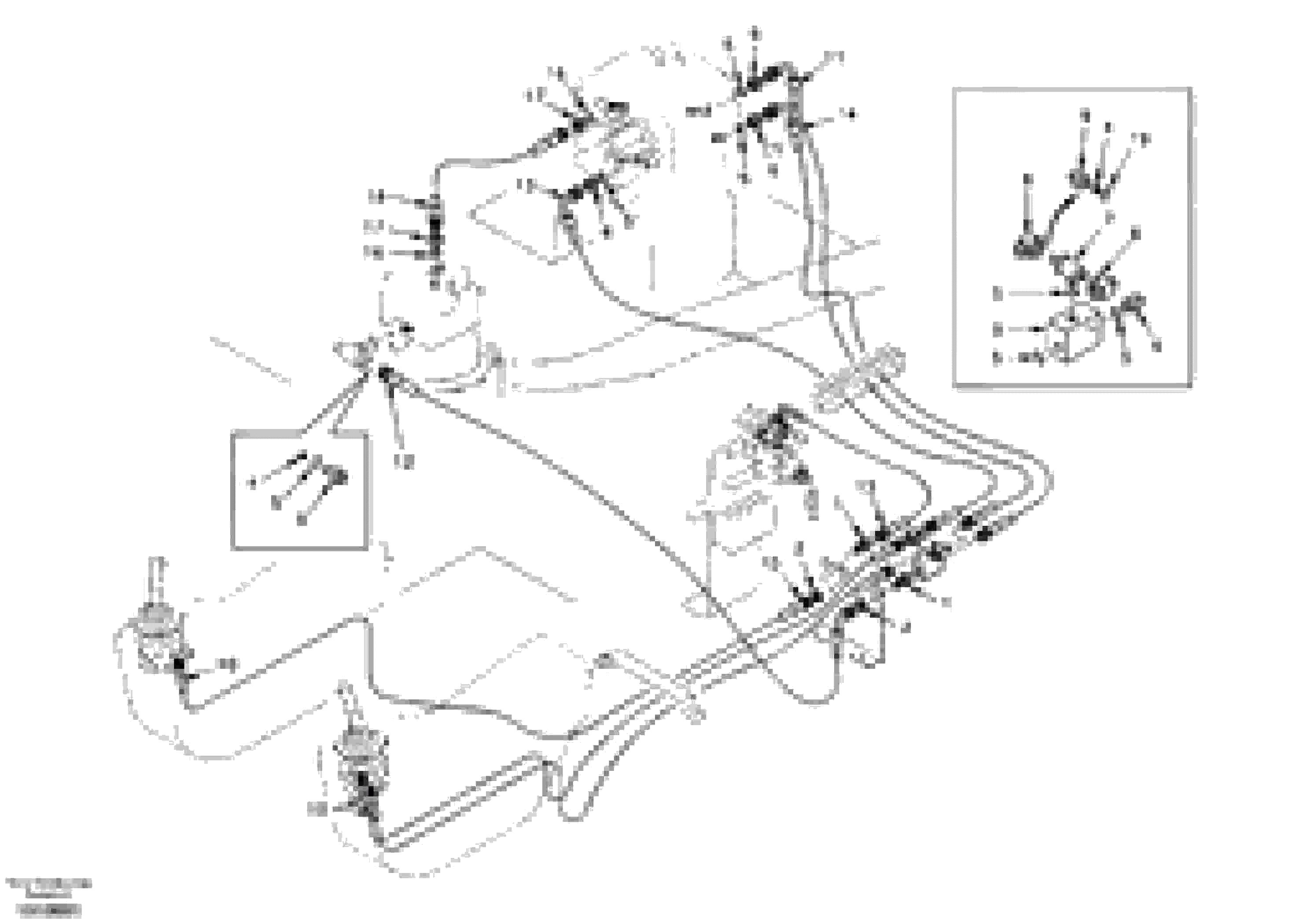 Схема запчастей Volvo EW130 - 61937 Servo system, control valve to remote control valve EW130