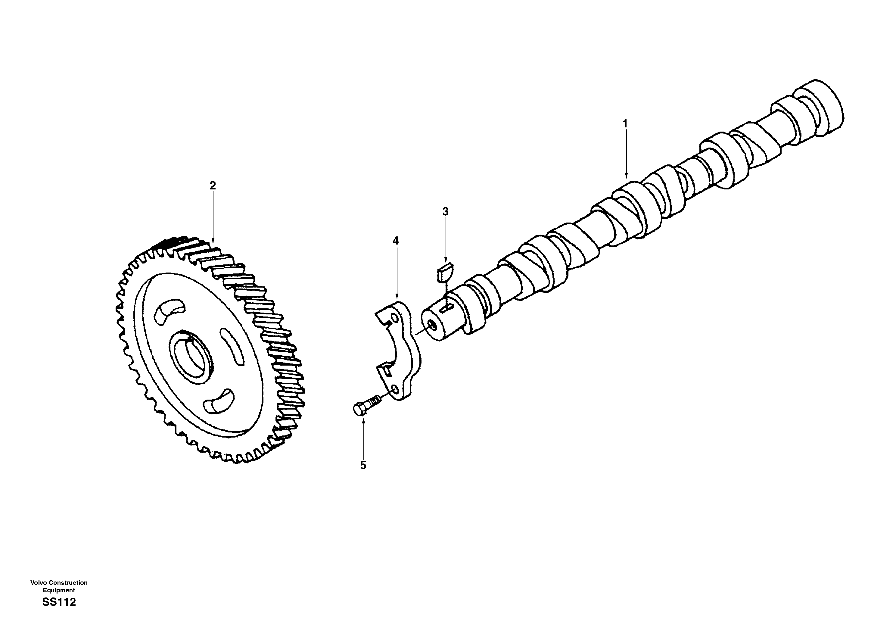 Схема запчастей Volvo EW130 - 9519 Распредвал EW130