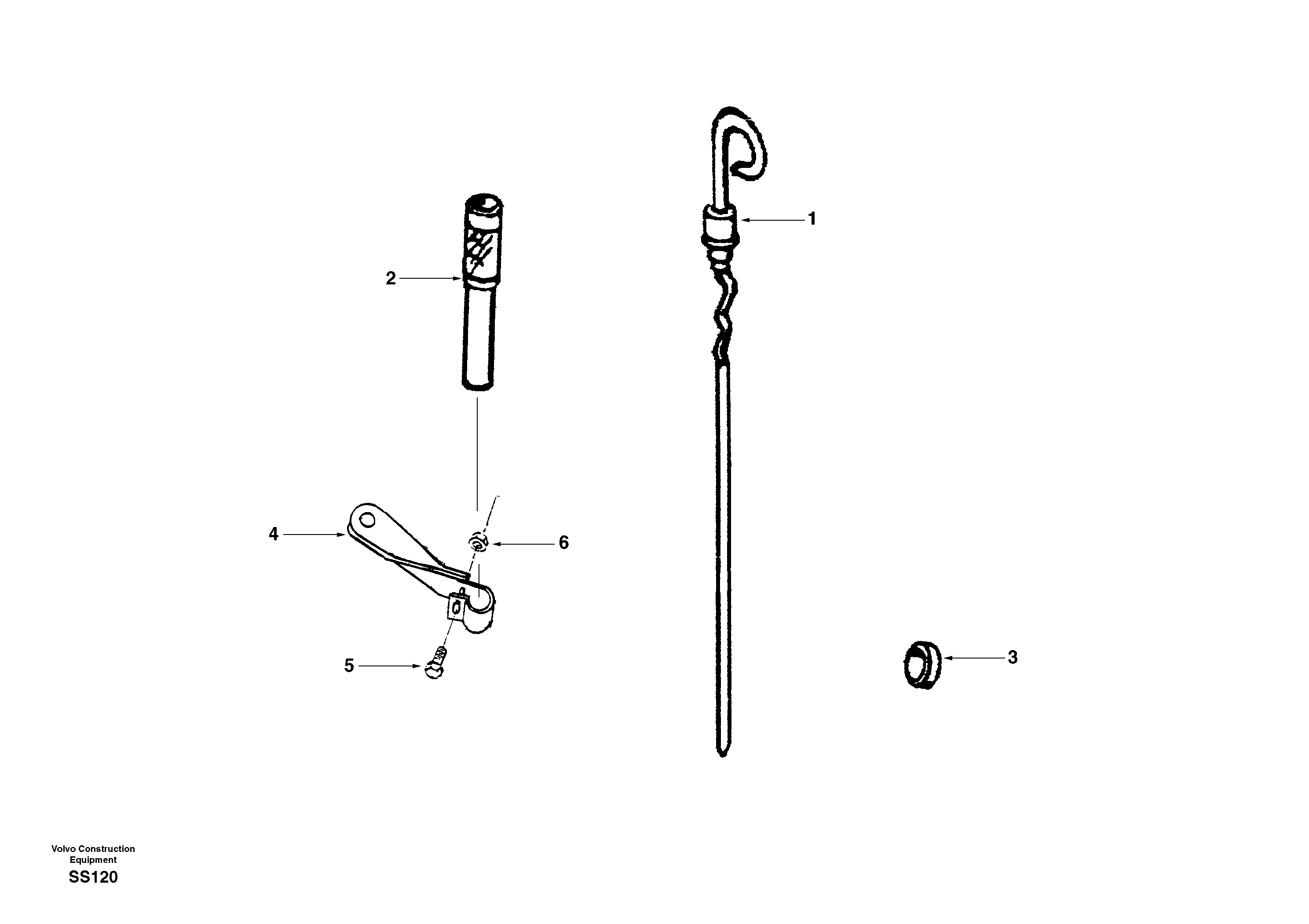 Схема запчастей Volvo EW130 - 9525 Oil dipstick EW130