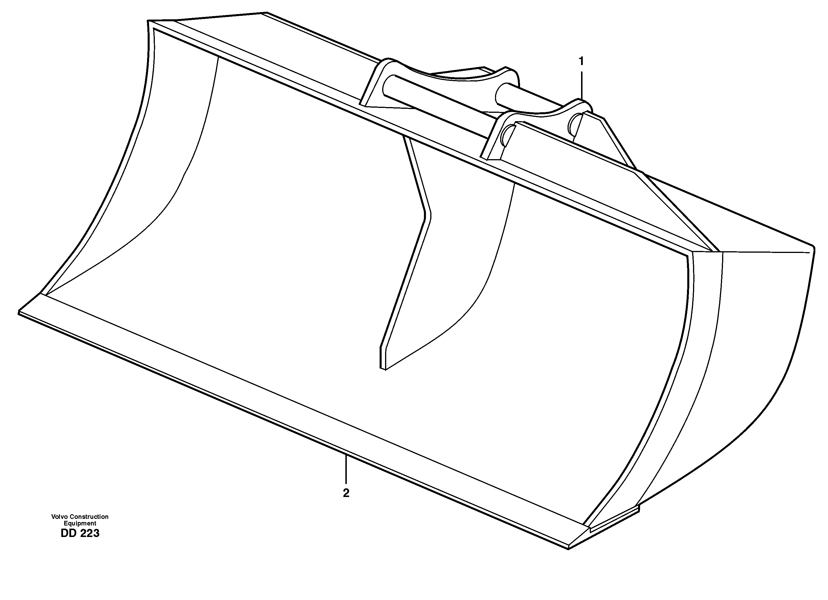 Схема запчастей Volvo EW130 - 34172 Planing bucket ATTACHMENTS ATTACHMENTS BUCKETS