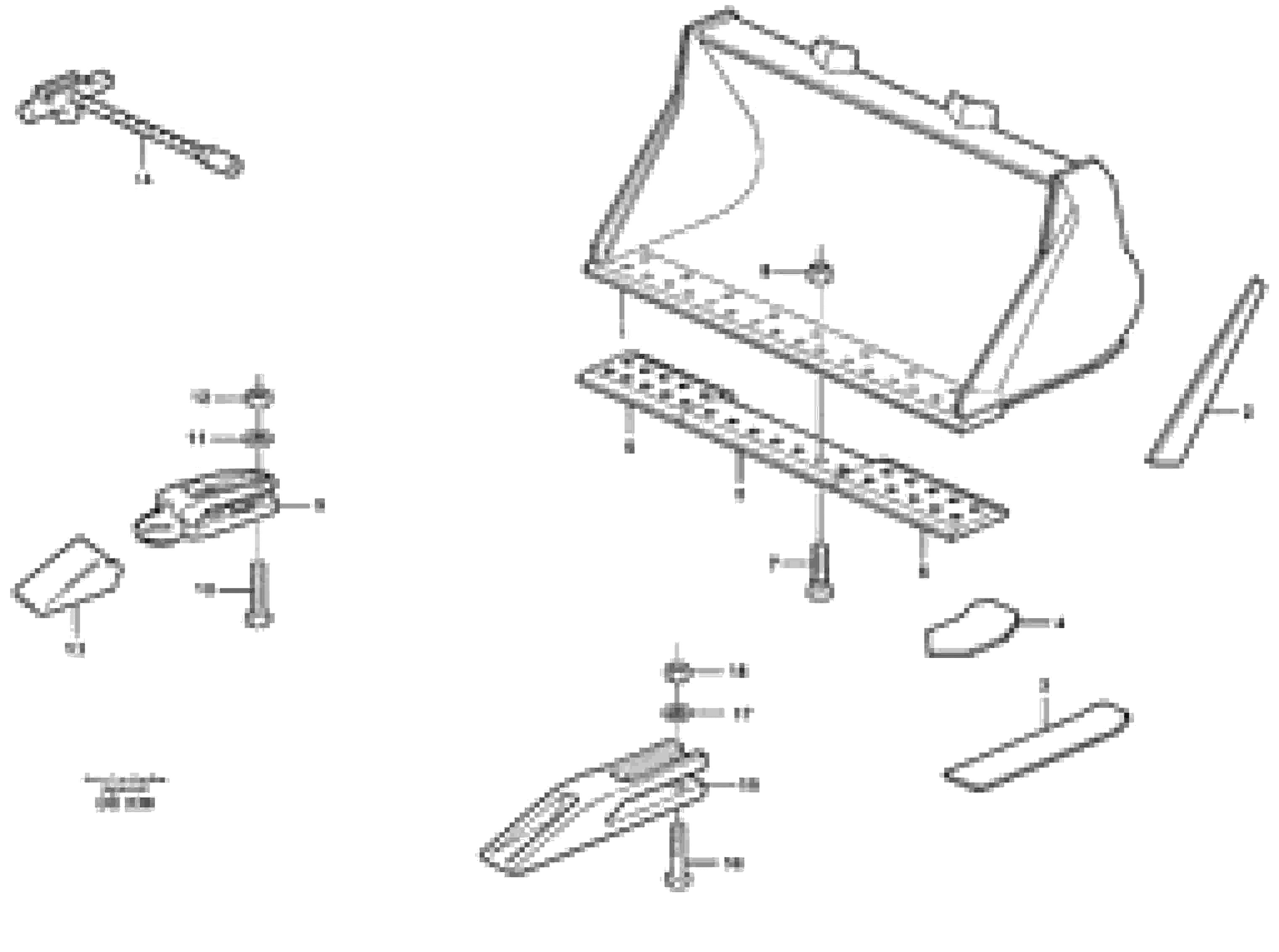 Схема запчастей Volvo EW130 - 22463 Bucket, straight lip, alt. edge savers or teeth ATTACHMENTS ATTACHMENTS BUCKETS