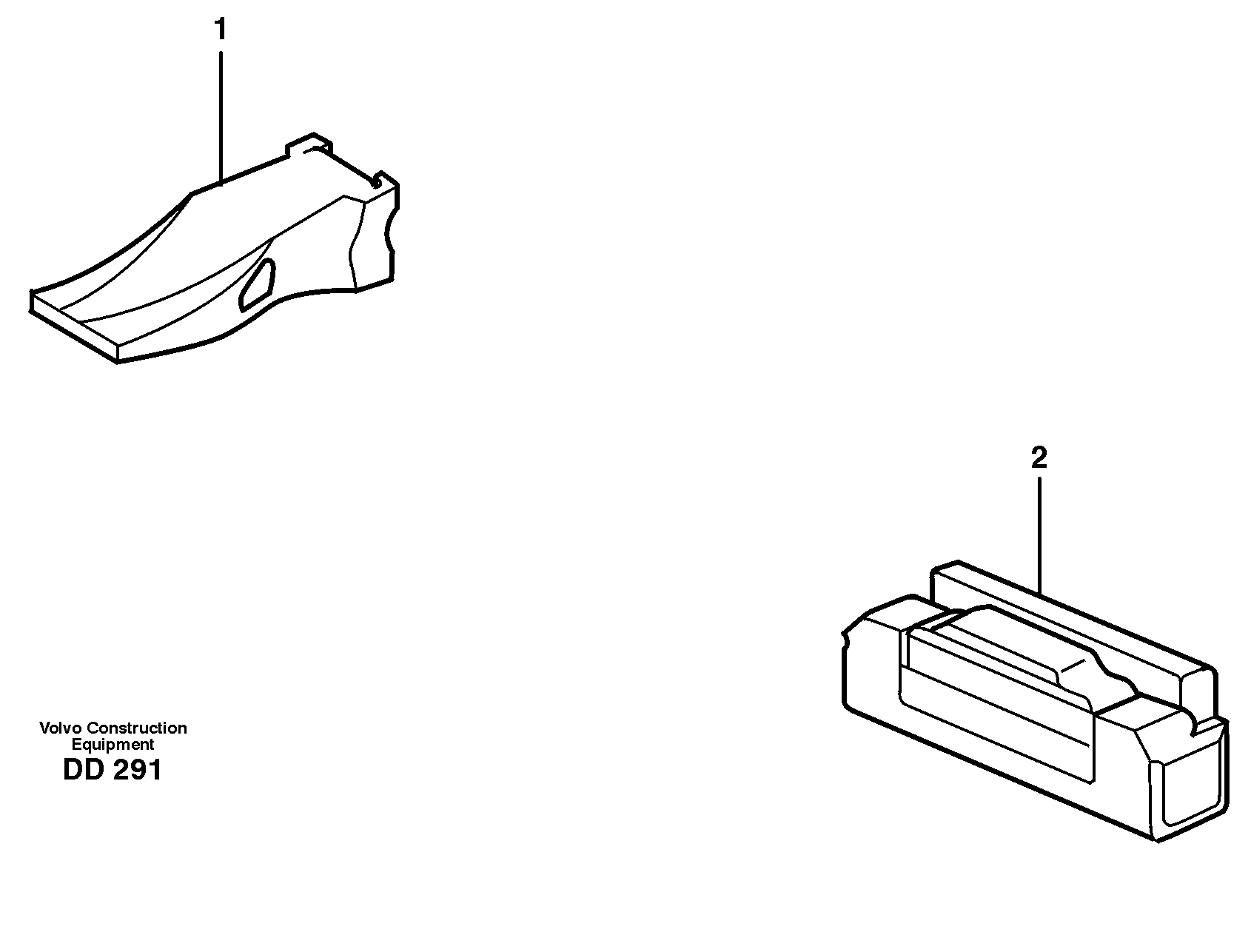 Схема запчастей Volvo EW130 - 41634 Зуб ковша ATTACHMENTS ATTACHMENTS BUCKETS