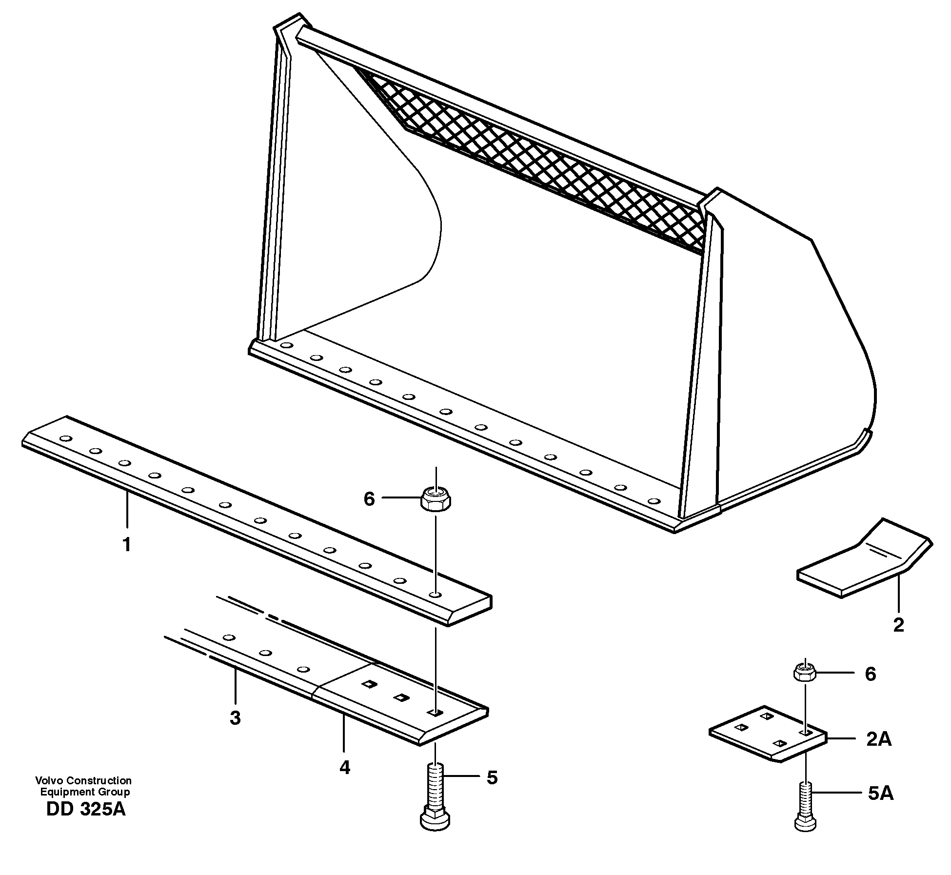 Схема запчастей Volvo EW130 - 20859 Light materials bucket ATTACHMENTS ATTACHMENTS BUCKETS