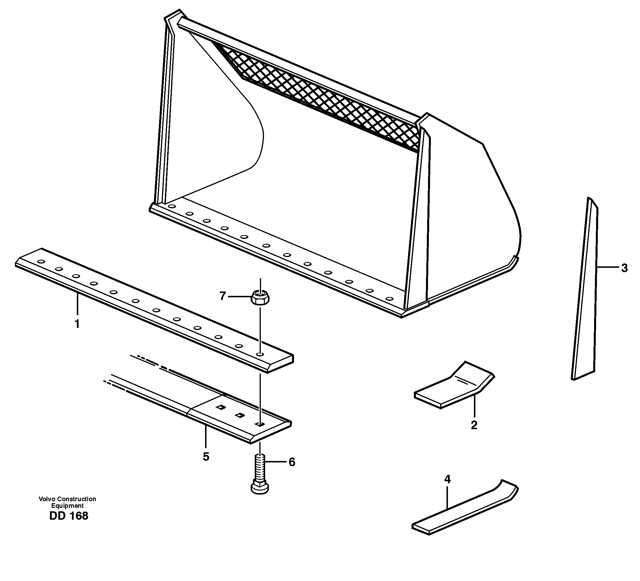 Схема запчастей Volvo EW130 - 21137 Light materials bucket ATTACHMENTS ATTACHMENTS BUCKETS