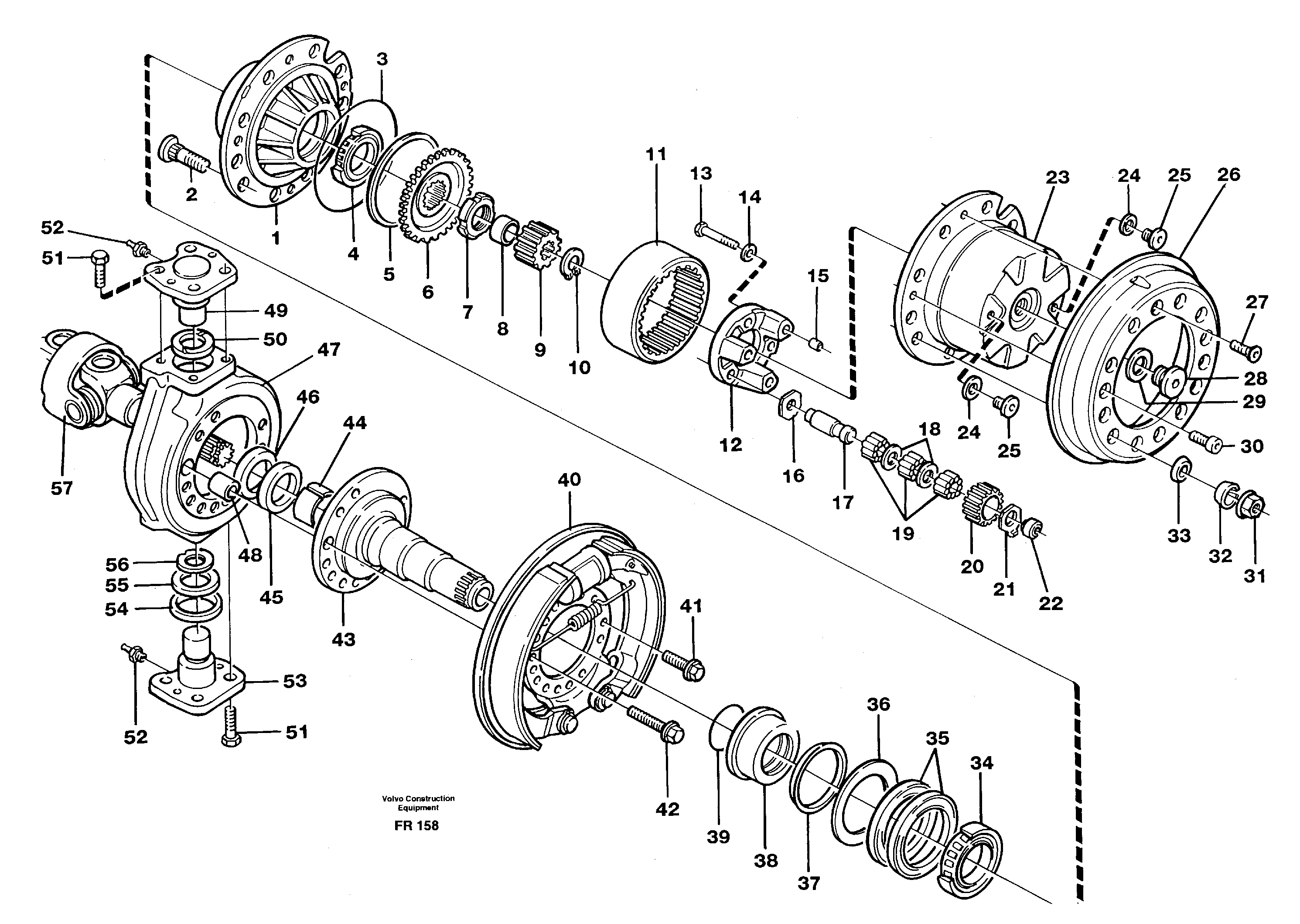 Схема запчастей Volvo EW130 - 19875 Ступица колеса EW130 ?KERMAN ?KERMAN EW130 SER NO - 447