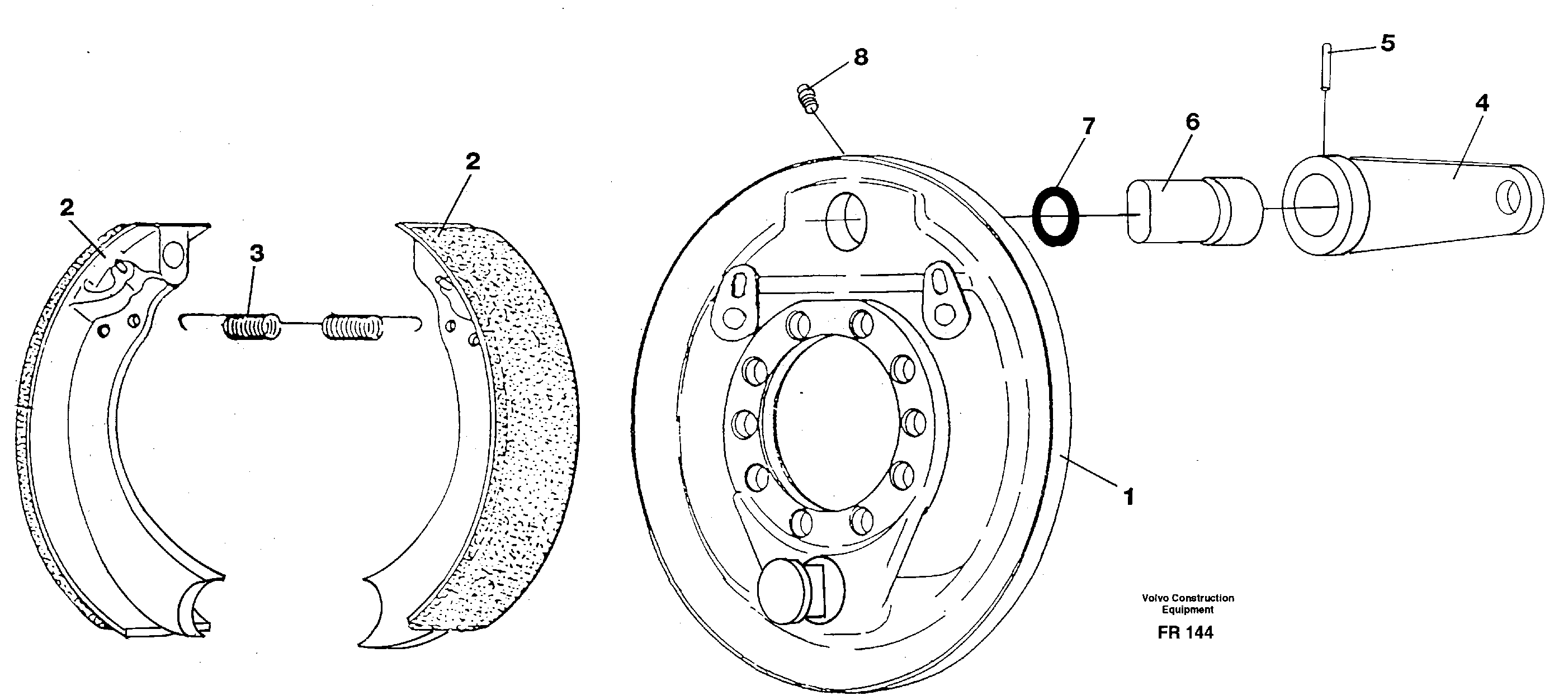 Схема запчастей Volvo EW130 - 104405 Parking brake EW130 ?KERMAN ?KERMAN EW130 SER NO - 447