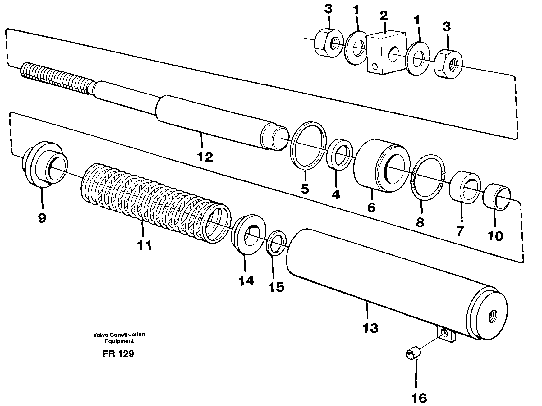 Схема запчастей Volvo EW130 - 33661 Spring cylinder EW130 ?KERMAN ?KERMAN EW130 SER NO - 447