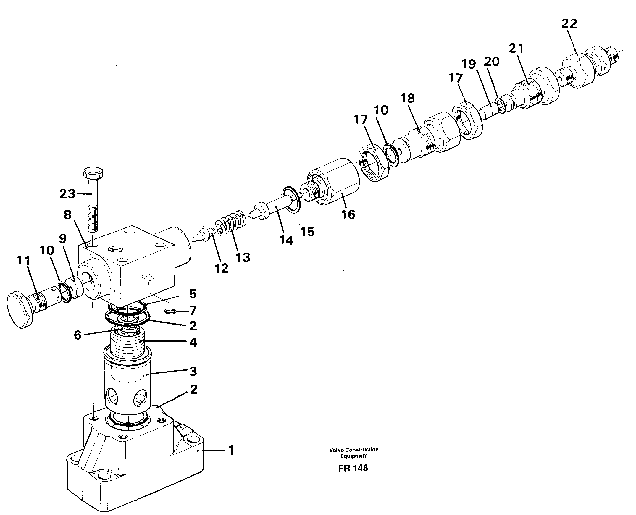 Схема запчастей Volvo EW130 - 27363 Pressure limiting valve EW130 ?KERMAN ?KERMAN EW130 SER NO - 447