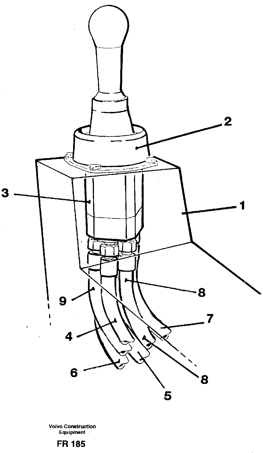 Схема запчастей Volvo EW130 - 27374 Joy stick, Lh incl. hoses and fittings EW130 ?KERMAN ?KERMAN EW130 SER NO - 447