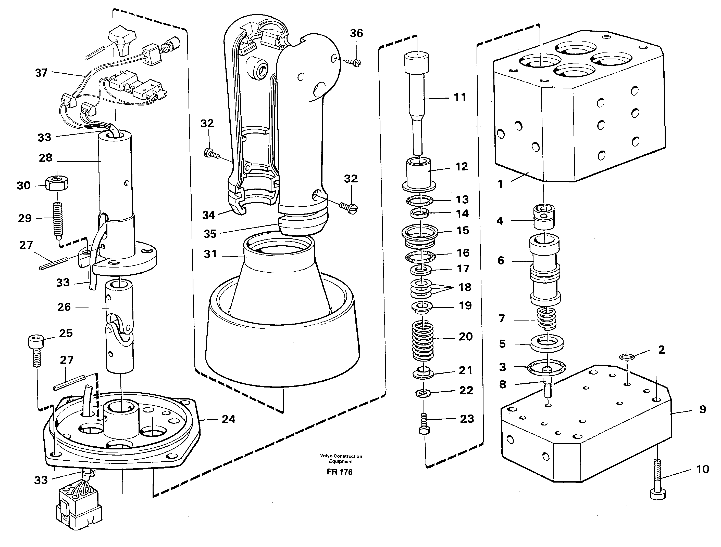 Схема запчастей Volvo EW130 - 27377 Control pressure valve EW130 ?KERMAN ?KERMAN EW130 SER NO - 447