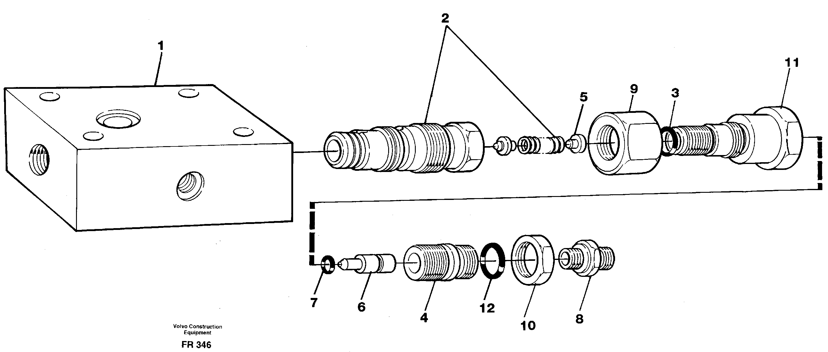 Схема запчастей Volvo EW130 - 12384 Pressure limiting valve EW130 ?KERMAN ?KERMAN EW130 SER NO - 447