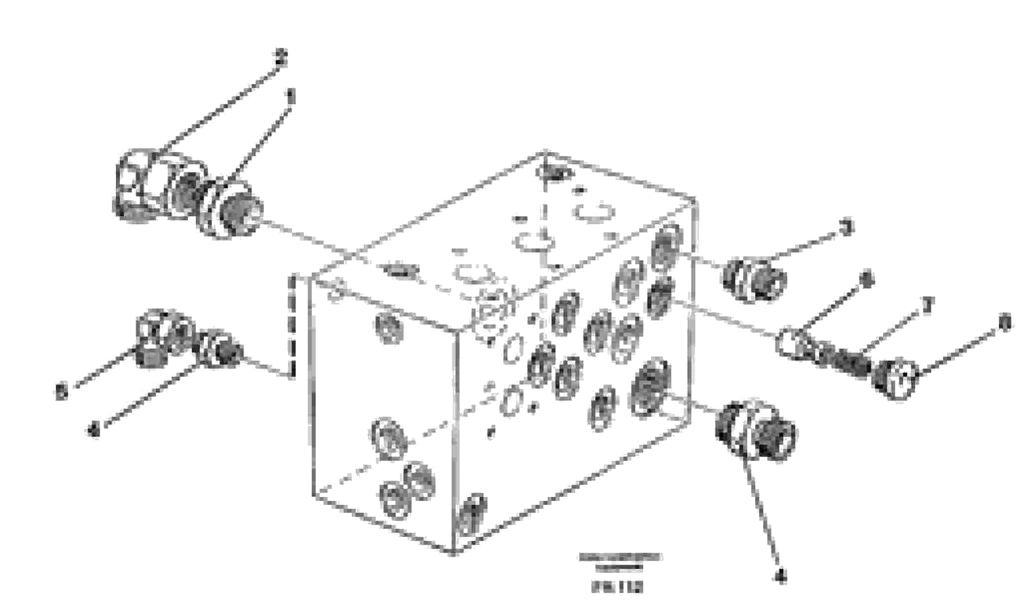 Схема запчастей Volvo EW130 - 28374 Slew valve block, fittings EW130 ?KERMAN ?KERMAN EW130 SER NO - 447
