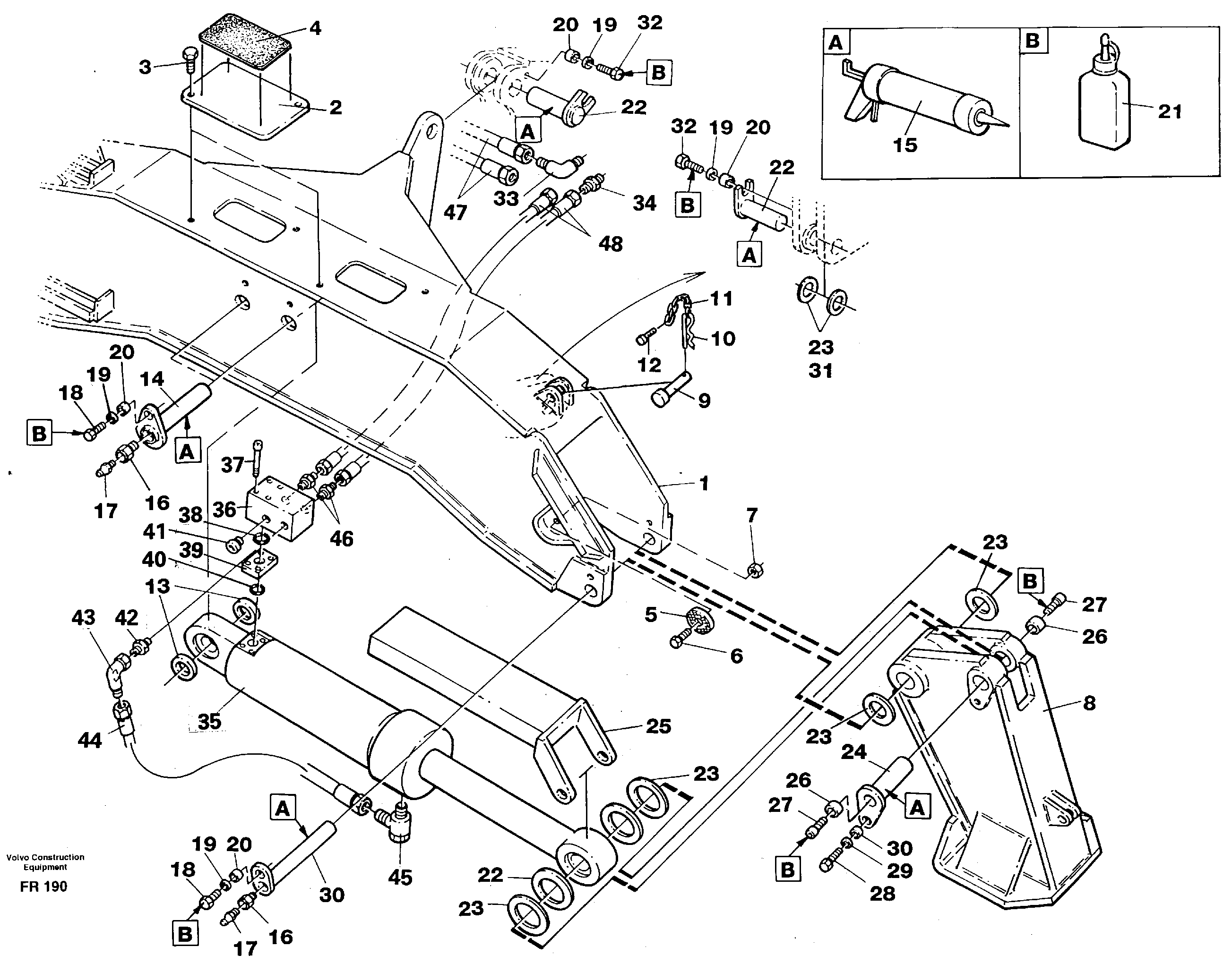 Схема запчастей Volvo EW130 - 31097 Outriggers, fixed plates EW130 ?KERMAN ?KERMAN EW130 SER NO - 447