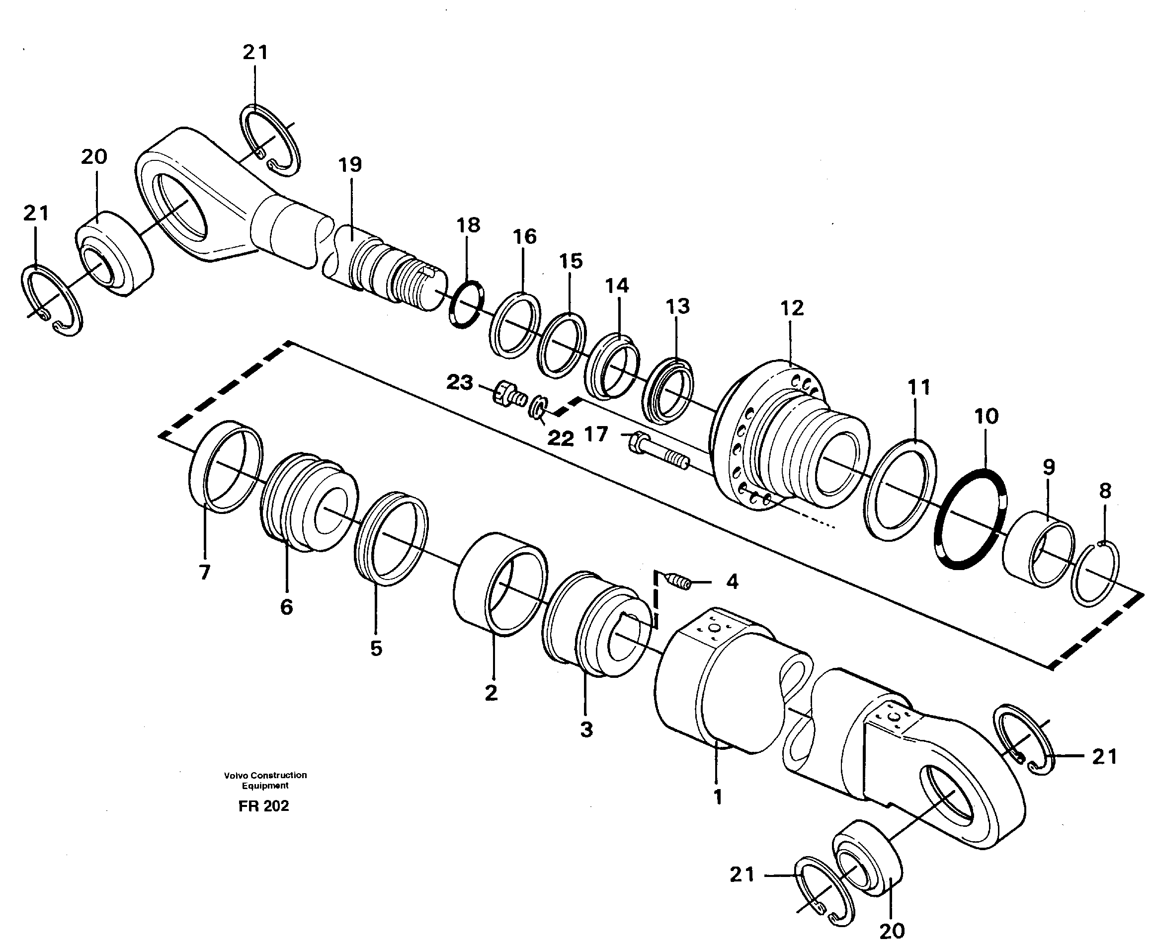 Схема запчастей Volvo EW130 - 3138 Knuckle cylinder EW130 ?KERMAN ?KERMAN EW130 SER NO - 447