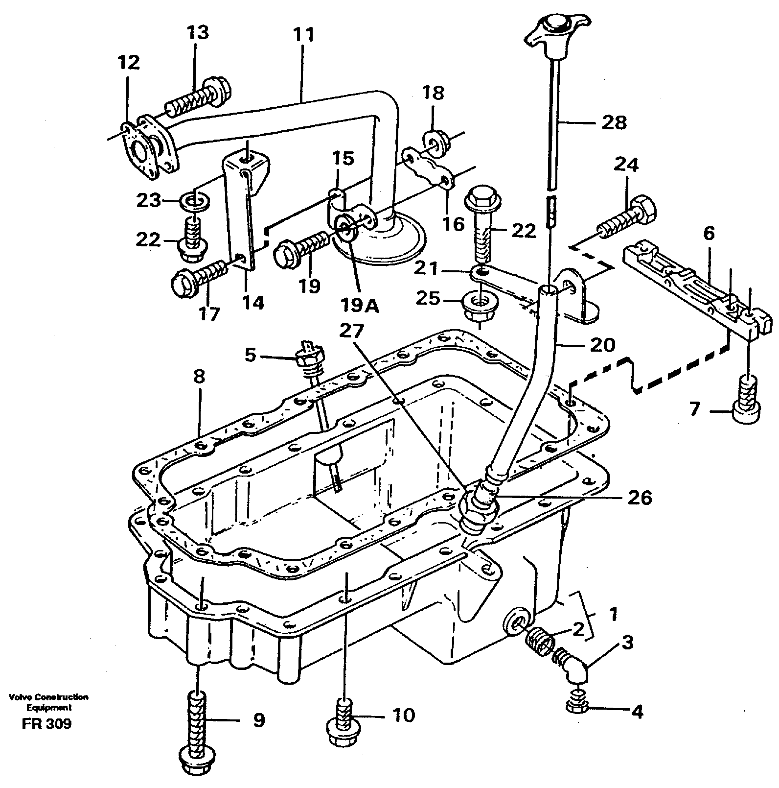 Схема запчастей Volvo EW130 - 90311 Oil sump EW130 ?KERMAN ?KERMAN EW130 SER NO - 447