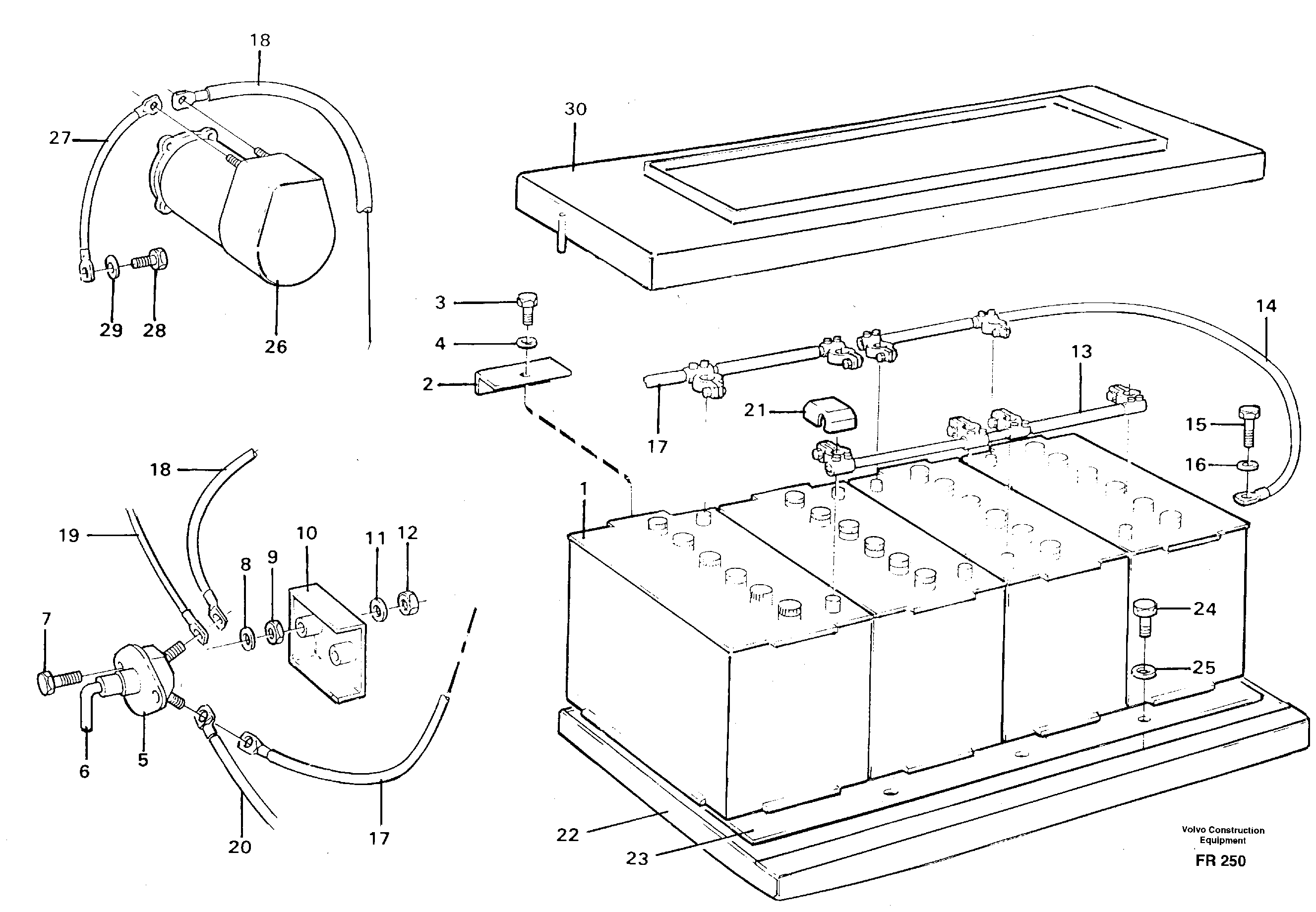 Схема запчастей Volvo EW130 - 27281 Battery, assembly EW130 ?KERMAN ?KERMAN EW130 SER NO - 447