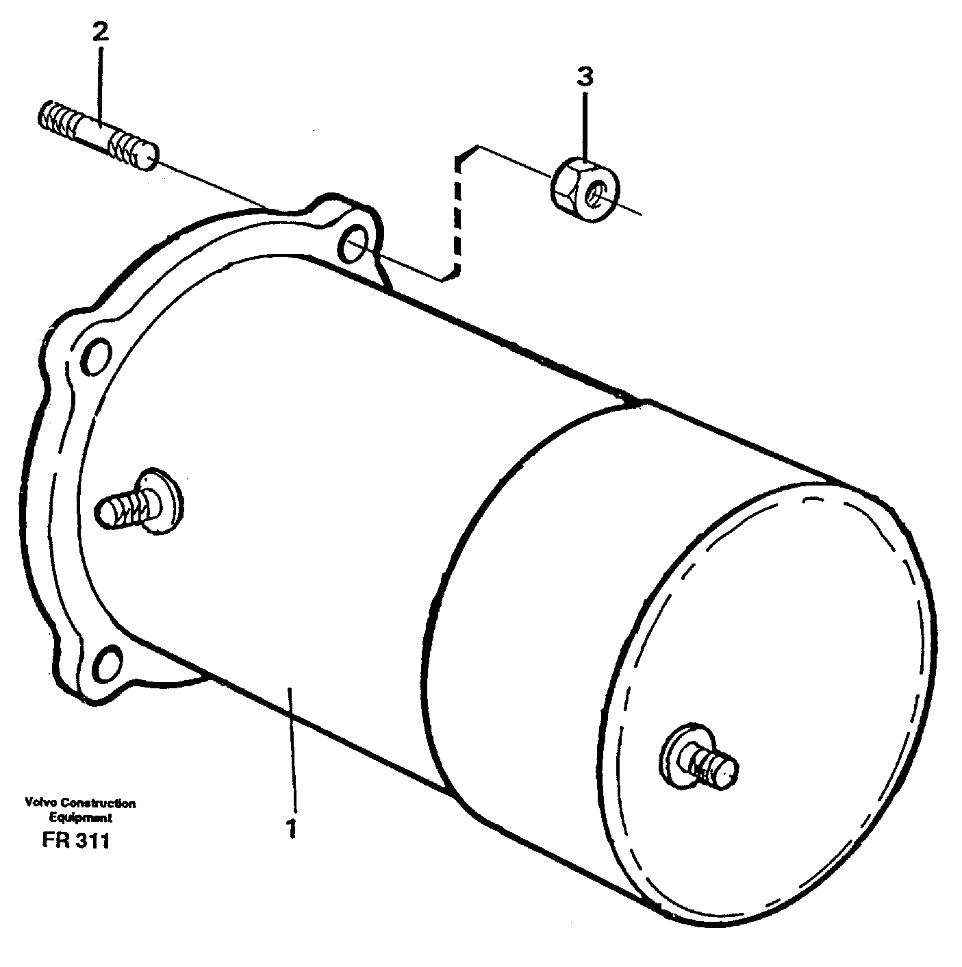 Схема запчастей Volvo EW130 - 26722 Starter motor, mounting EW130 ?KERMAN ?KERMAN EW130 SER NO - 447