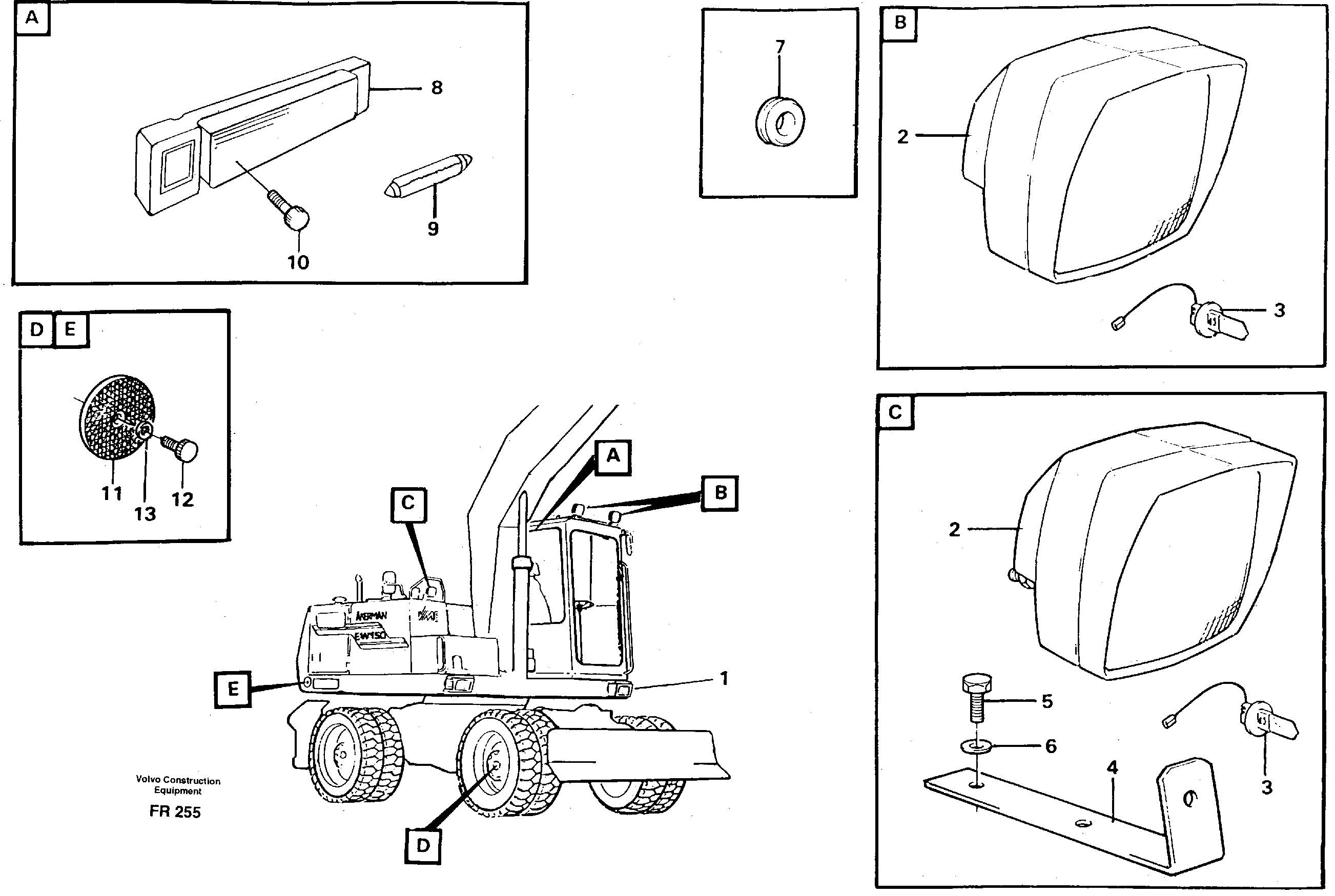 Схема запчастей Volvo EW130 - 26727 Compressor horn EW130 ?KERMAN ?KERMAN EW130 SER NO - 447