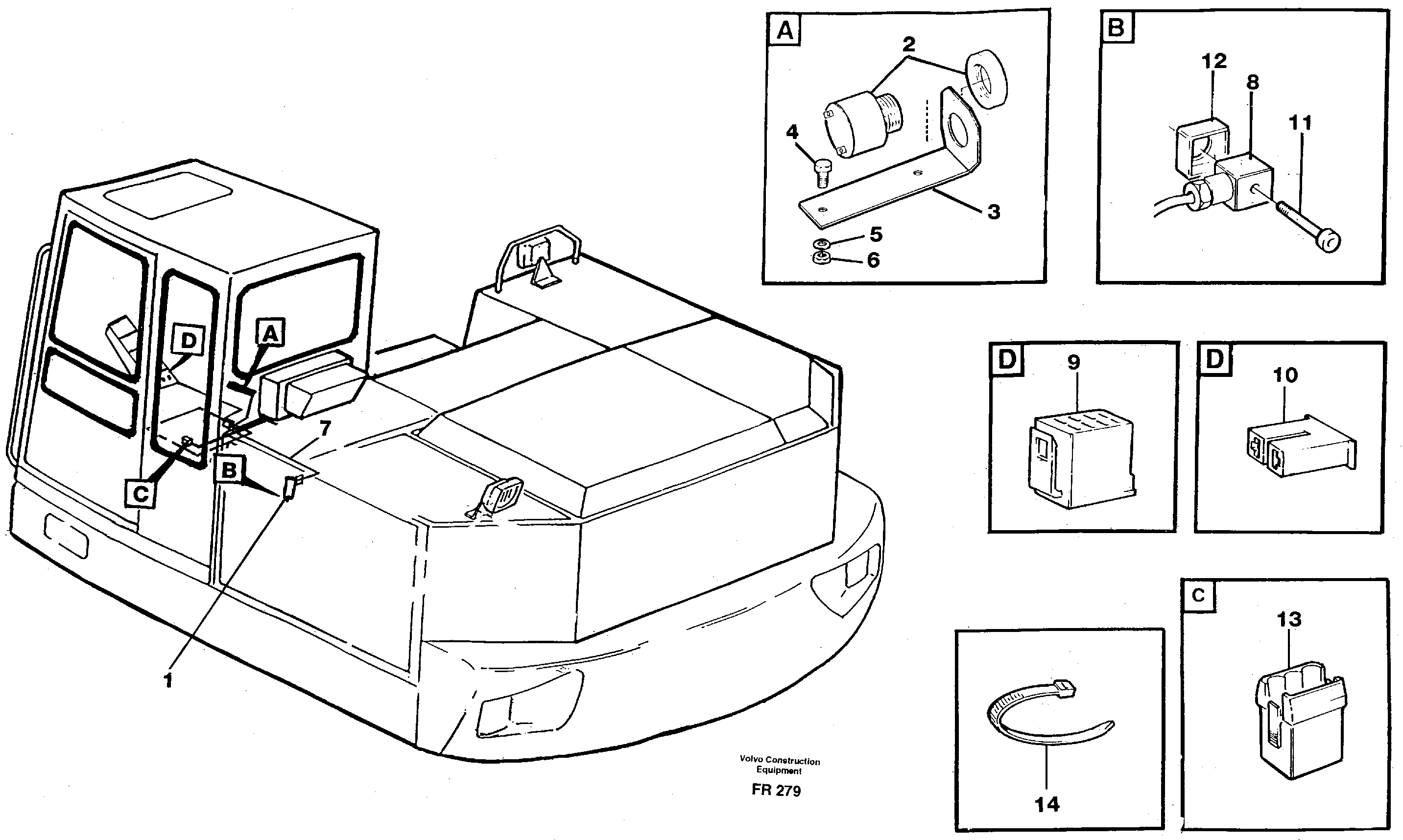 Схема запчастей Volvo EW130 - 27310 Electric installation for load limiting device EW130 ?KERMAN ?KERMAN EW130 SER NO - 447