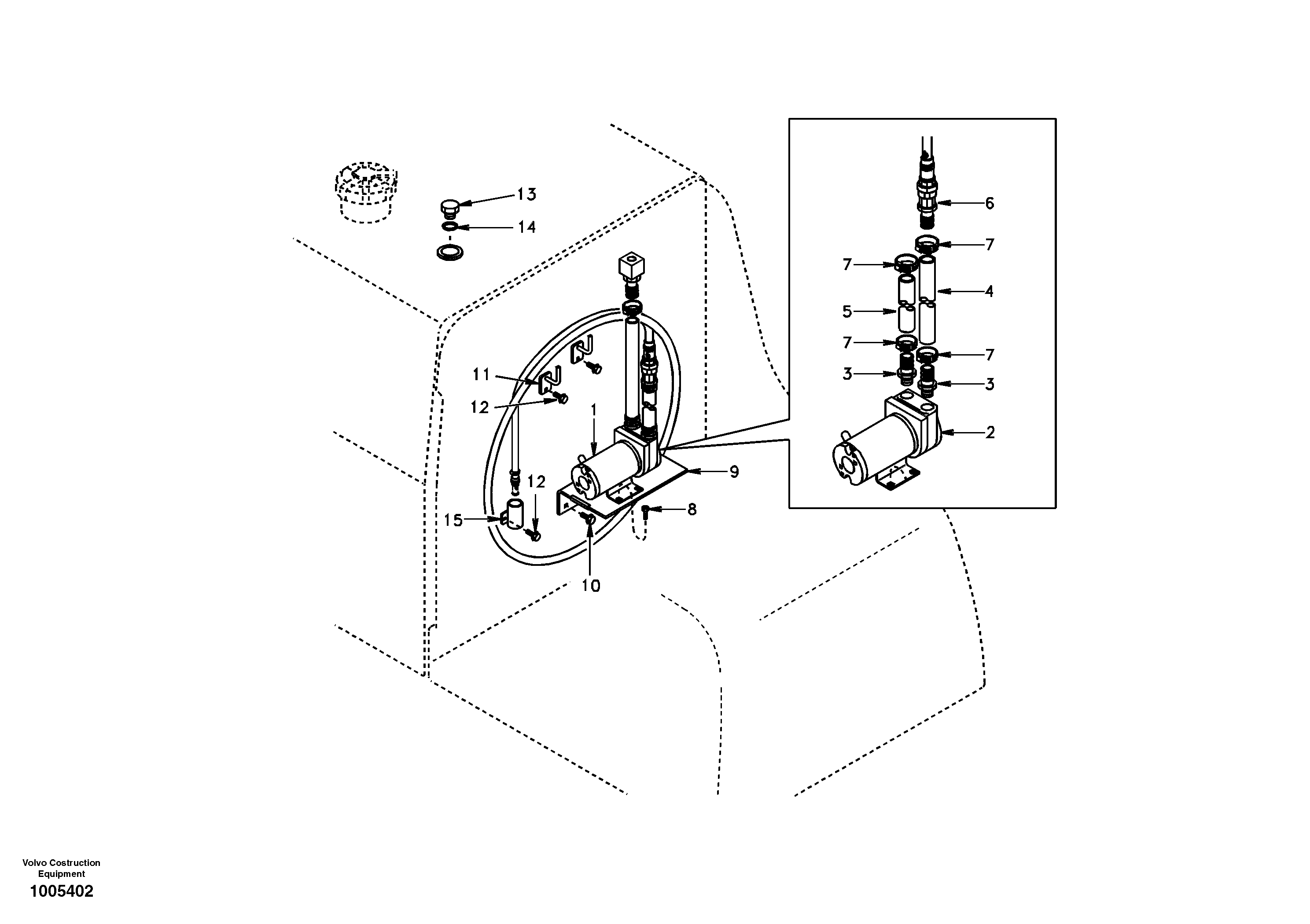 Схема запчастей Volvo EW130 - 54907 Fuel filling pump EW130