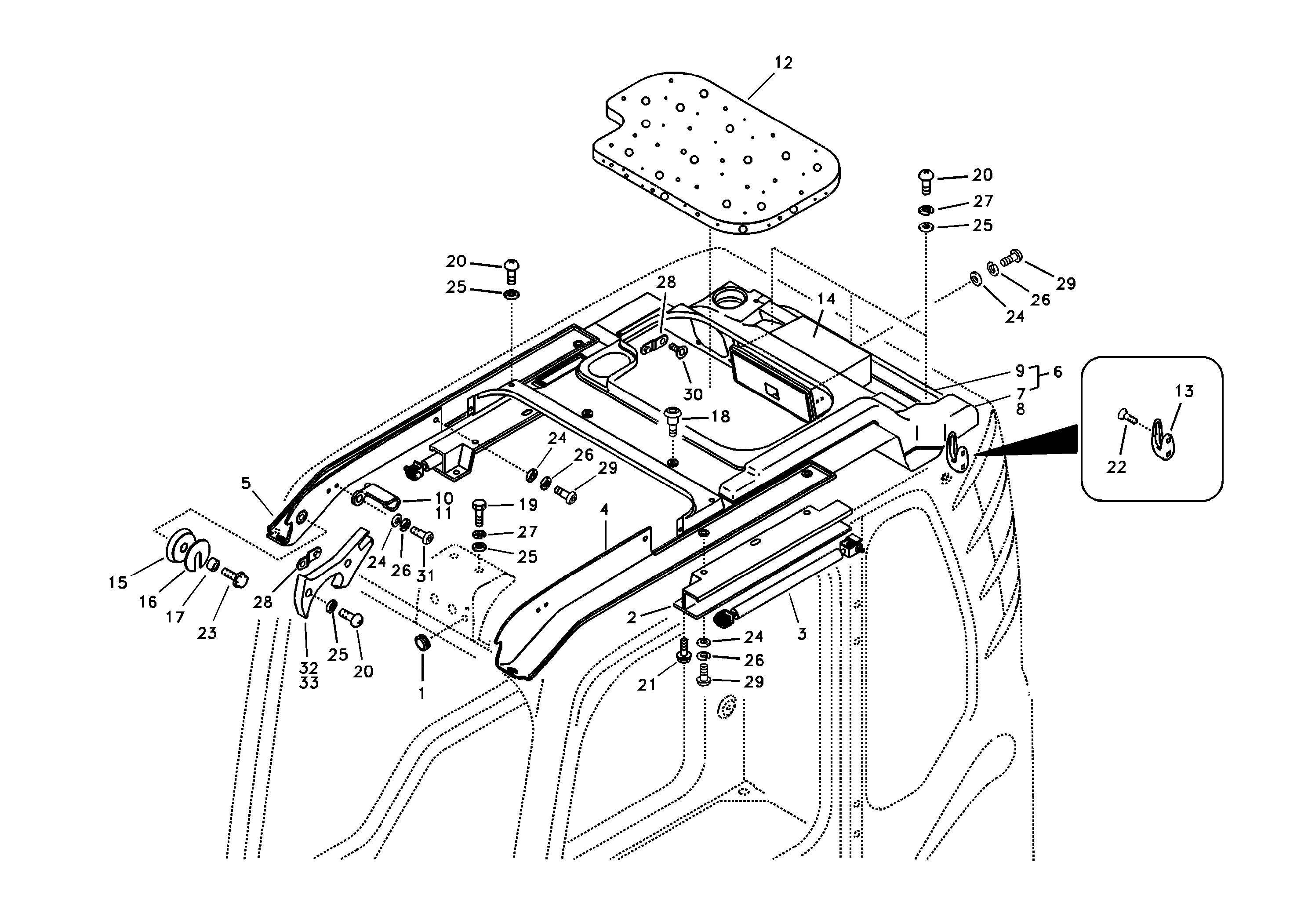 Схема запчастей Volvo EC140B - 97427 Operators cab EC140B