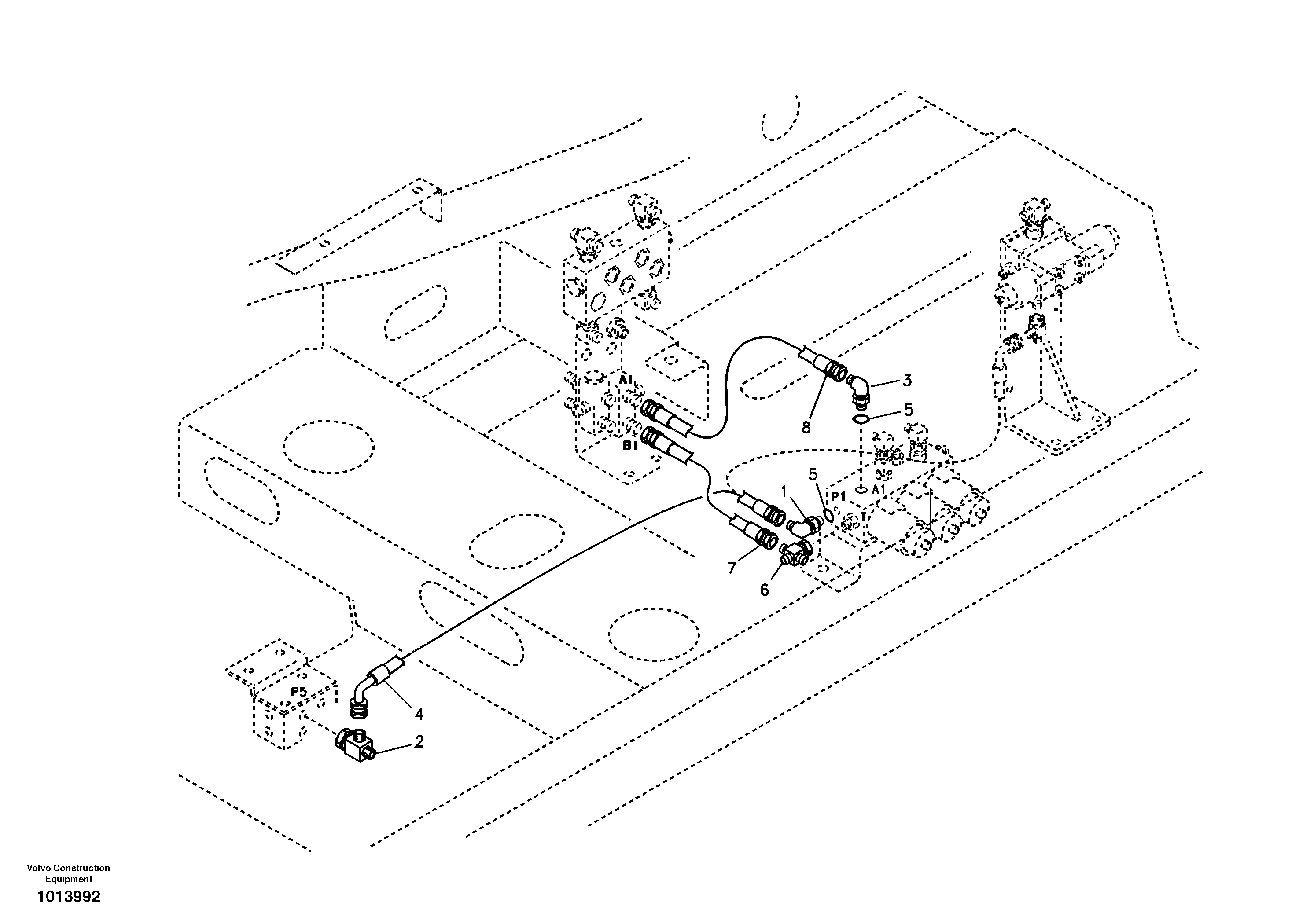 Схема запчастей Volvo EC140B - 44072 Servo system, hammer and shear EC140B