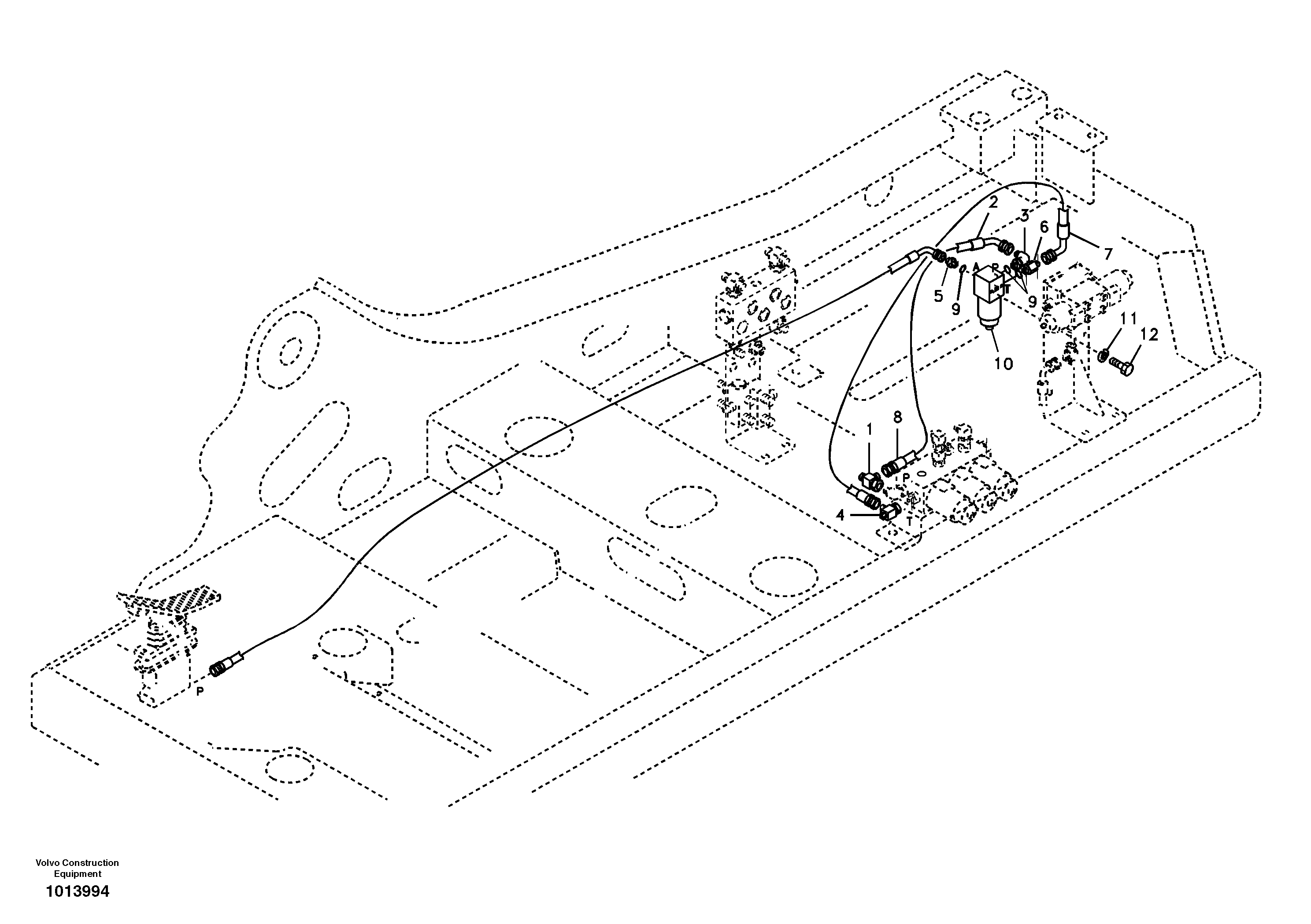 Схема запчастей Volvo EC140B - 99480 Servo system, hammer and shear EC140B