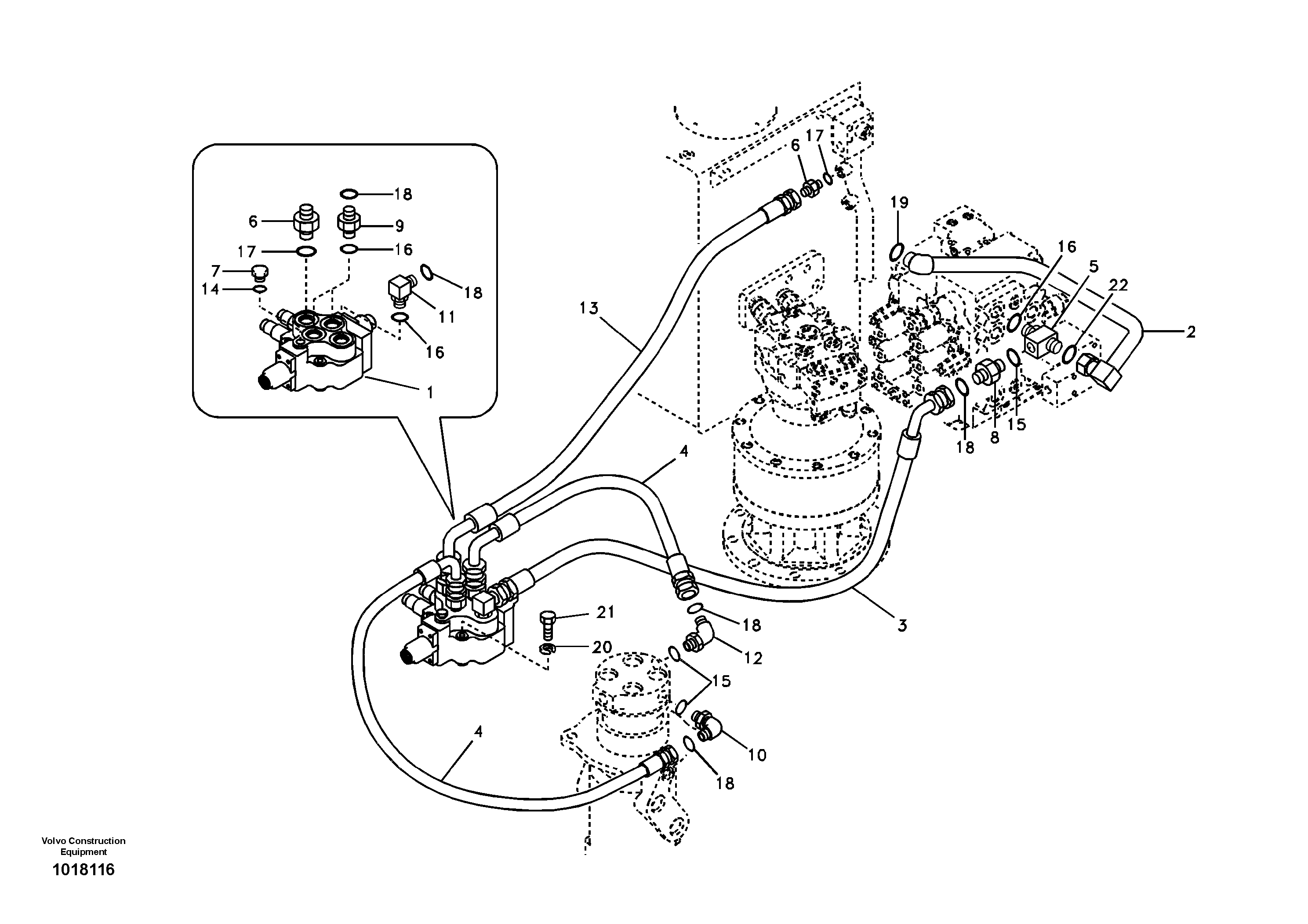 Схема запчастей Volvo EC140B - 46993 Working hydraulic, dozer blade EC140B