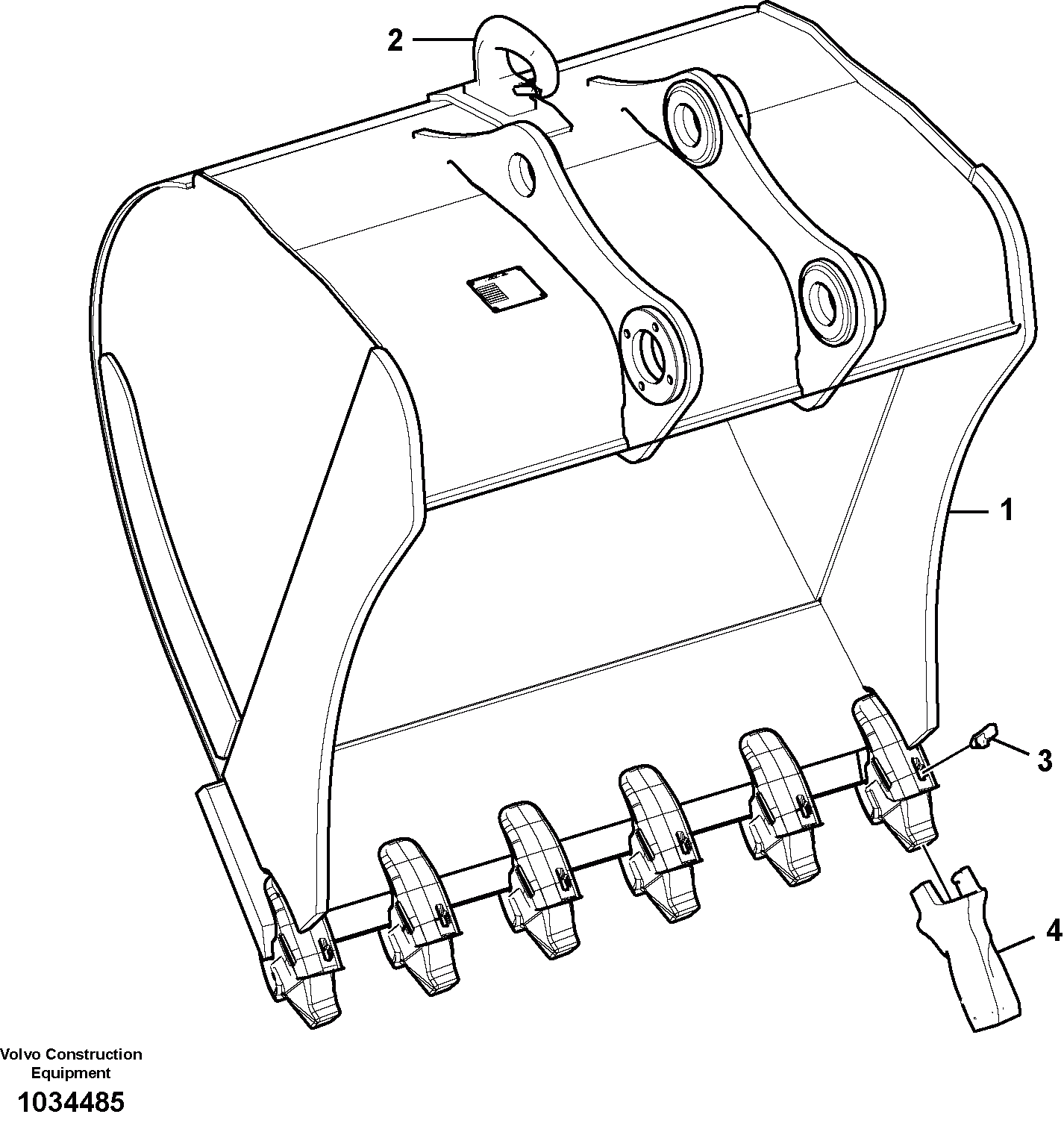 Схема запчастей Volvo EC140B - 18078 Ковш EC140B