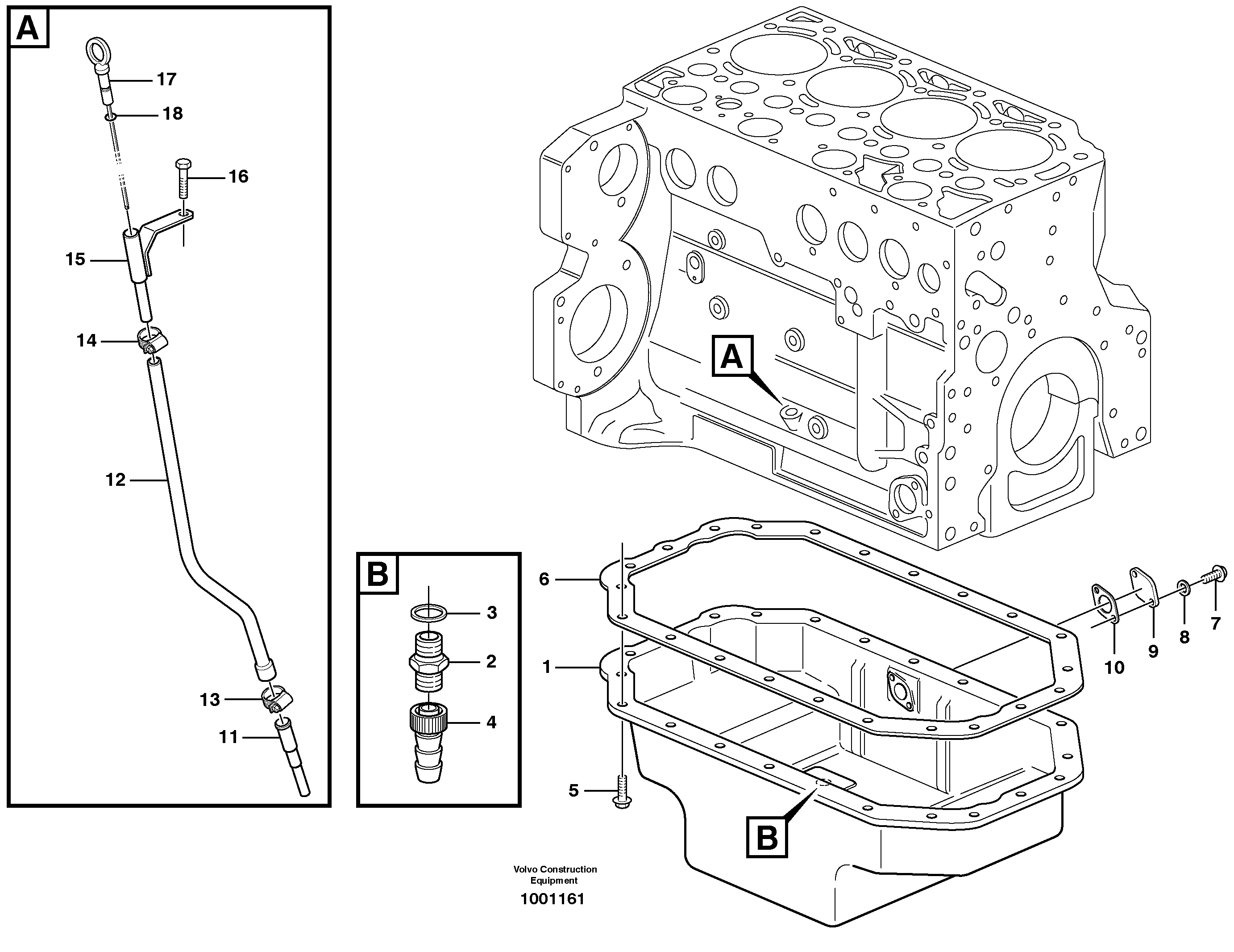 Схема запчастей Volvo EC140B - 28651 Oil sump EC140B
