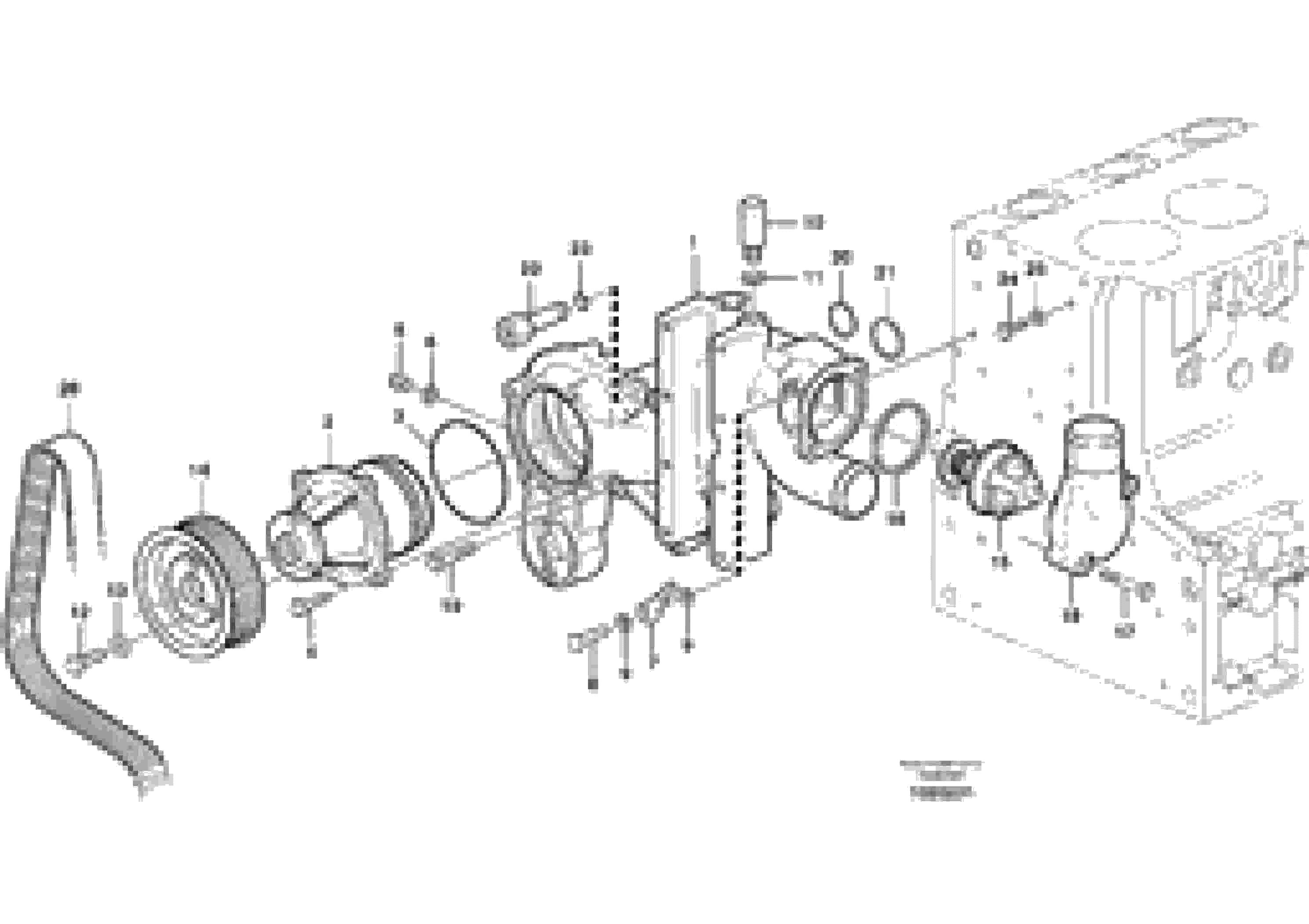 Схема запчастей Volvo EC140B - 35289 Water pump and thermostat housing EC140B