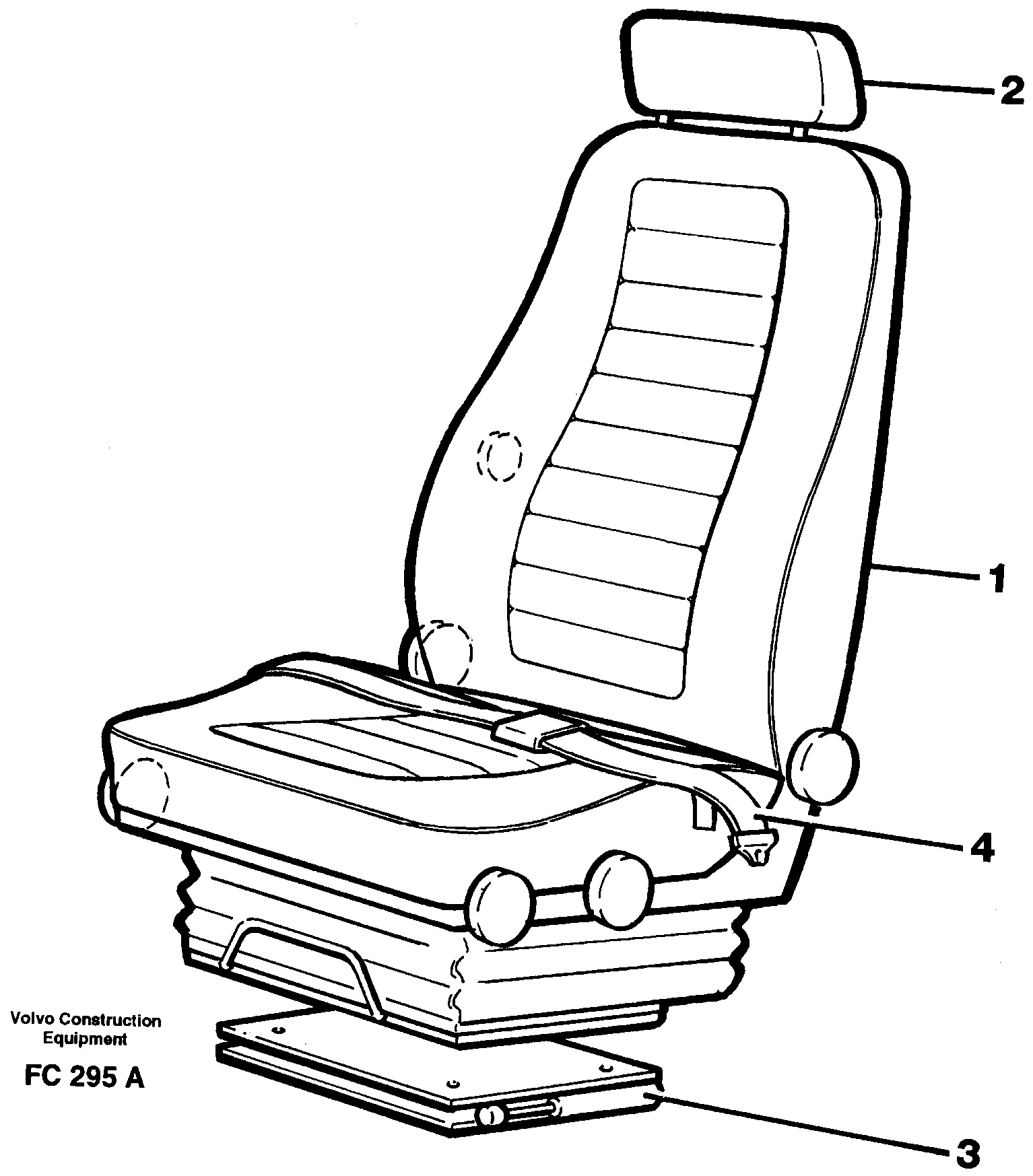 Схема запчастей Volvo EC150 - 33393 Operator seat Viking EC150 ?KERMAN ?KERMAN EC150 SER NO - 129